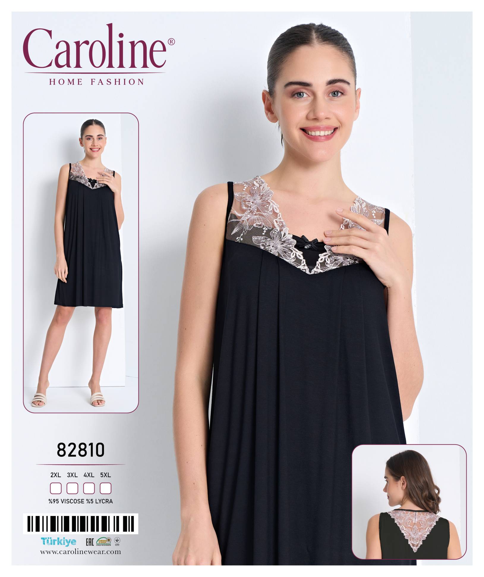 Caroline 82810 ночная рубашка 3XL