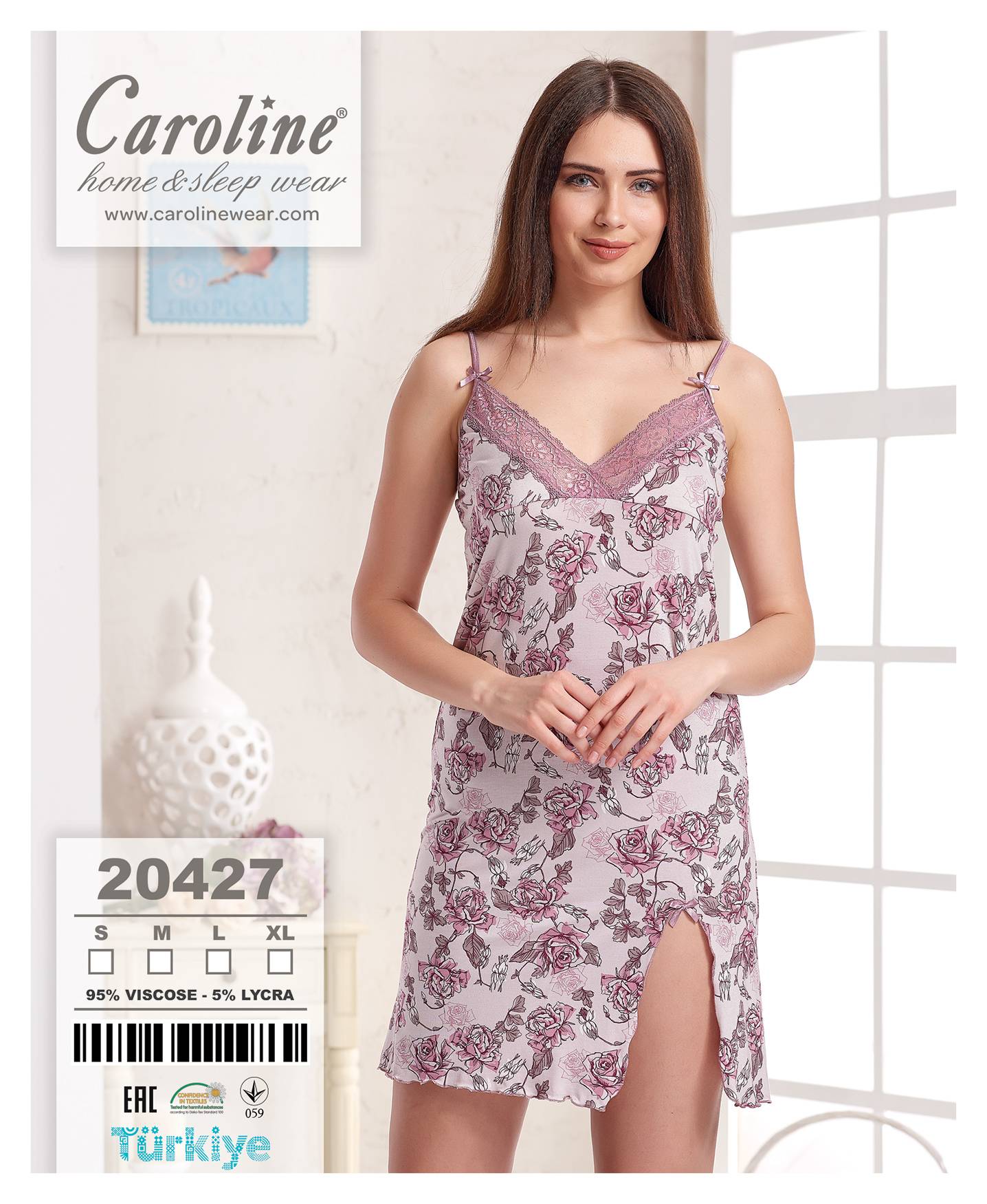 Caroline 20427 ночная рубашка S