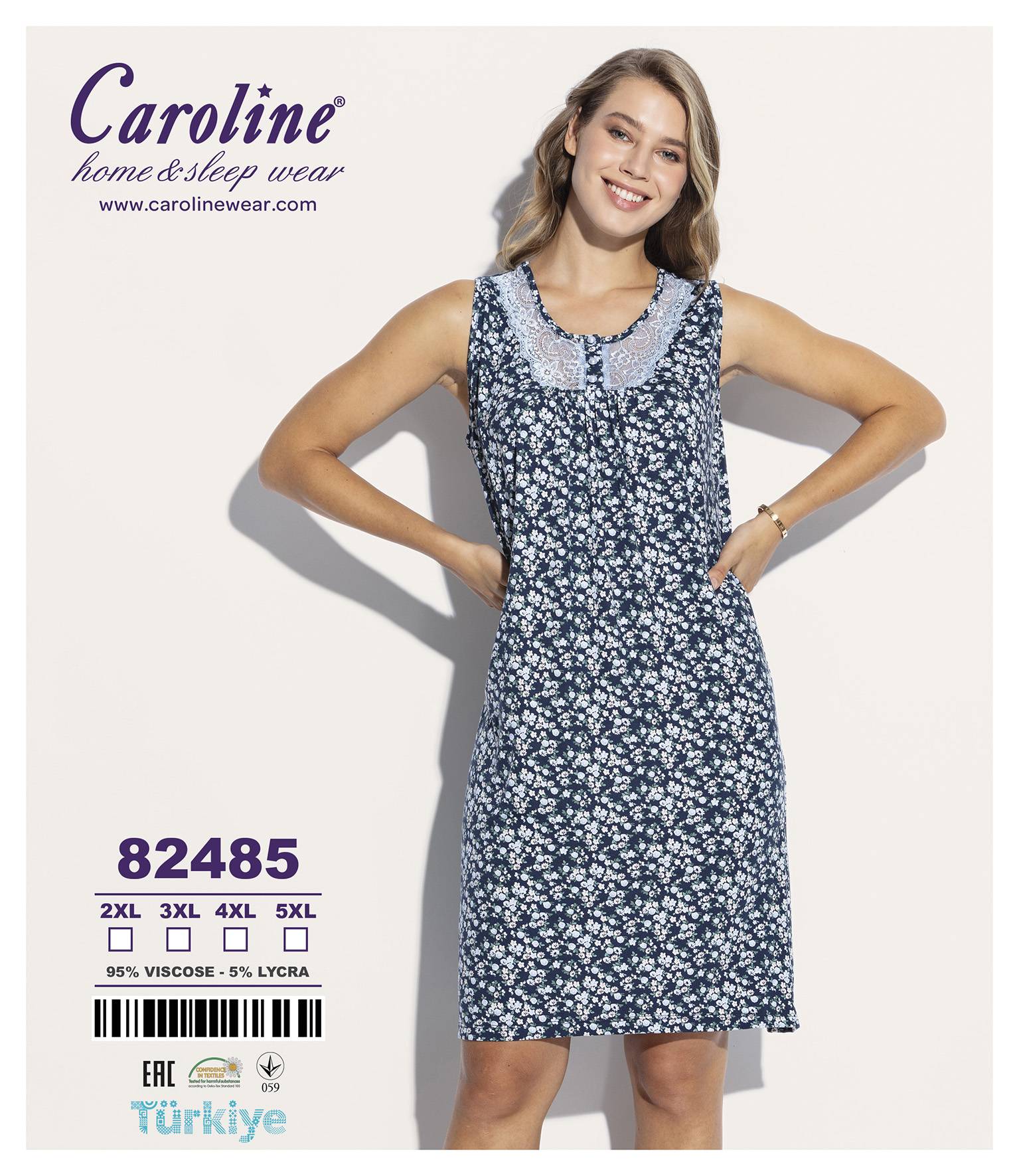 Caroline 82485 ночная рубашка 5XL