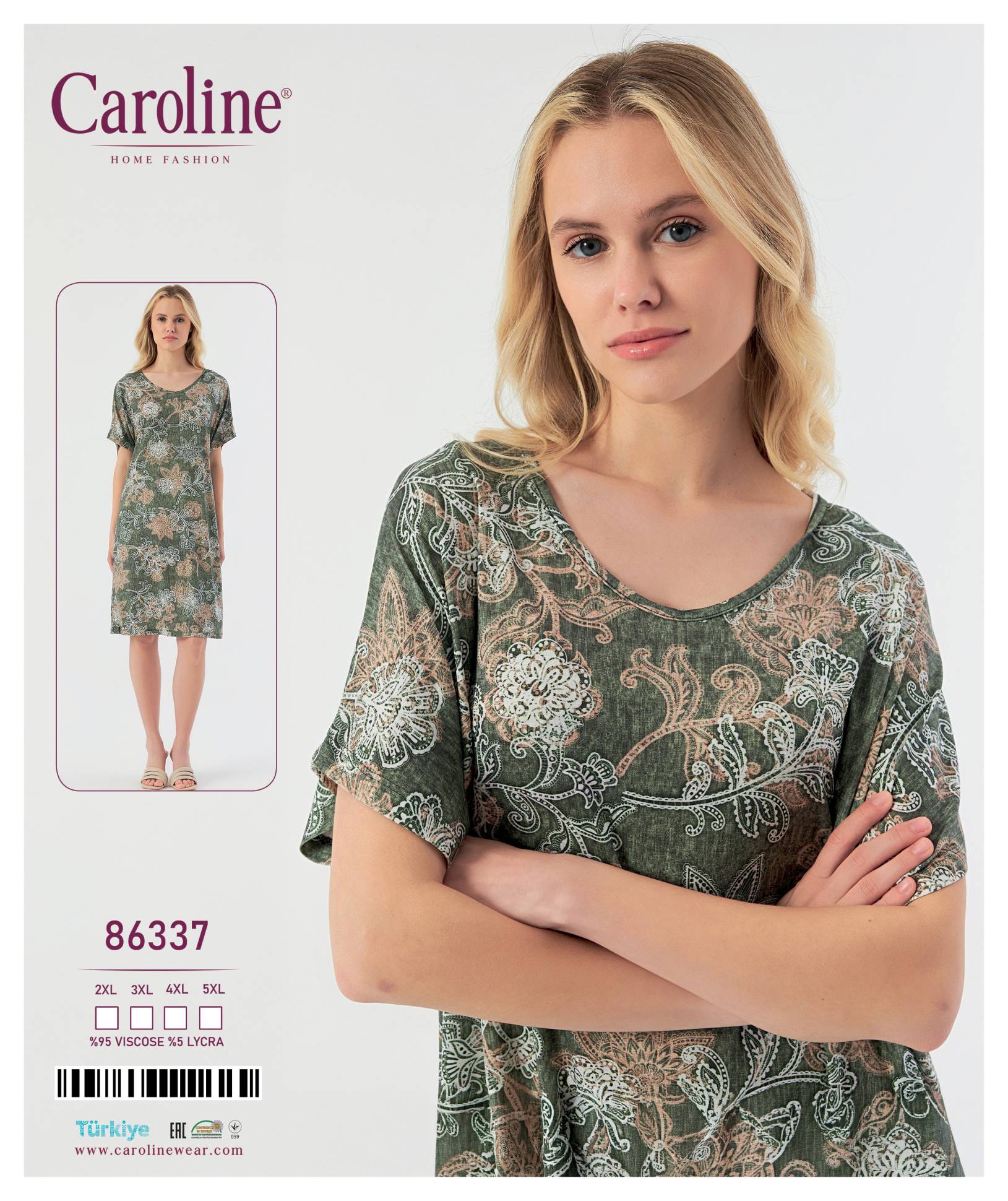 Caroline 86337 ночная рубашка 3XL, 4XL, 5XL