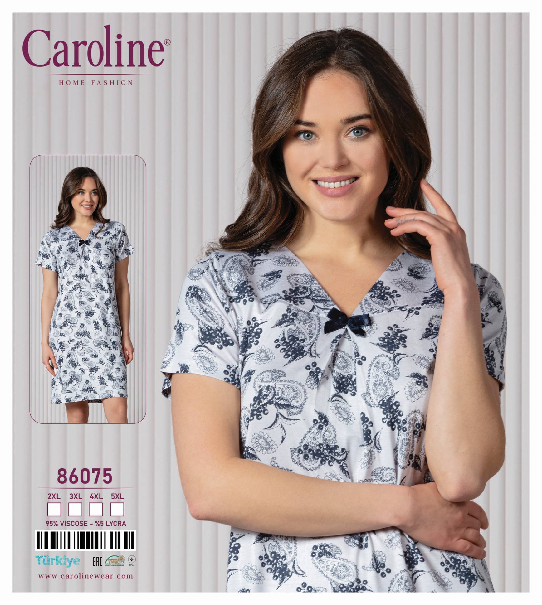 Caroline 86075 ночная рубашка 4XL