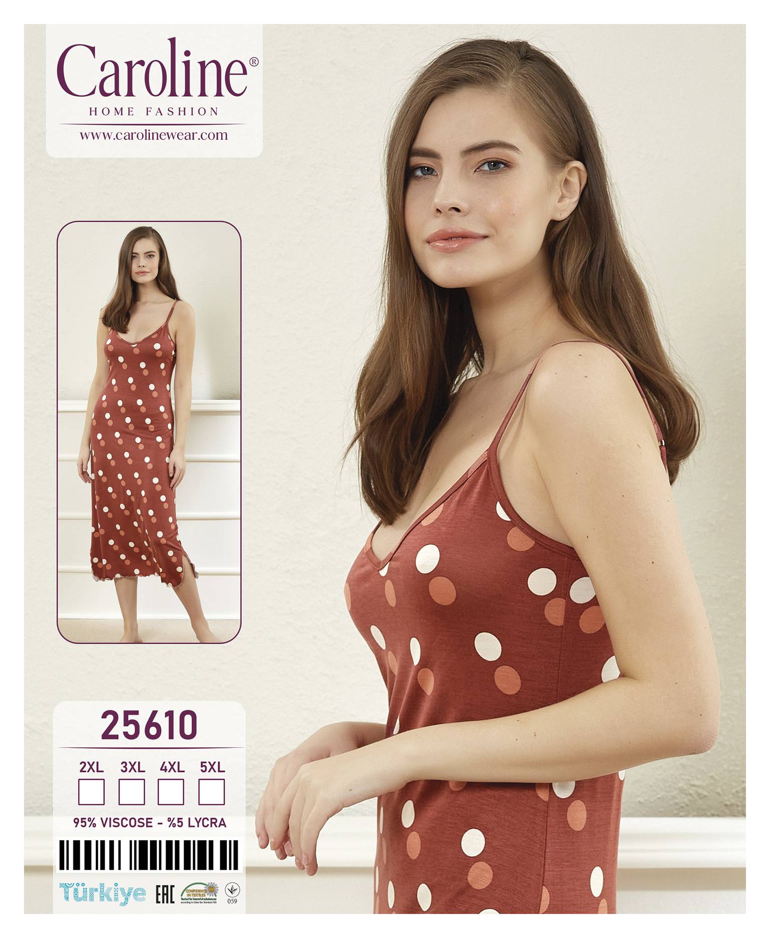 Caroline 25610 ночная рубашка 4XL