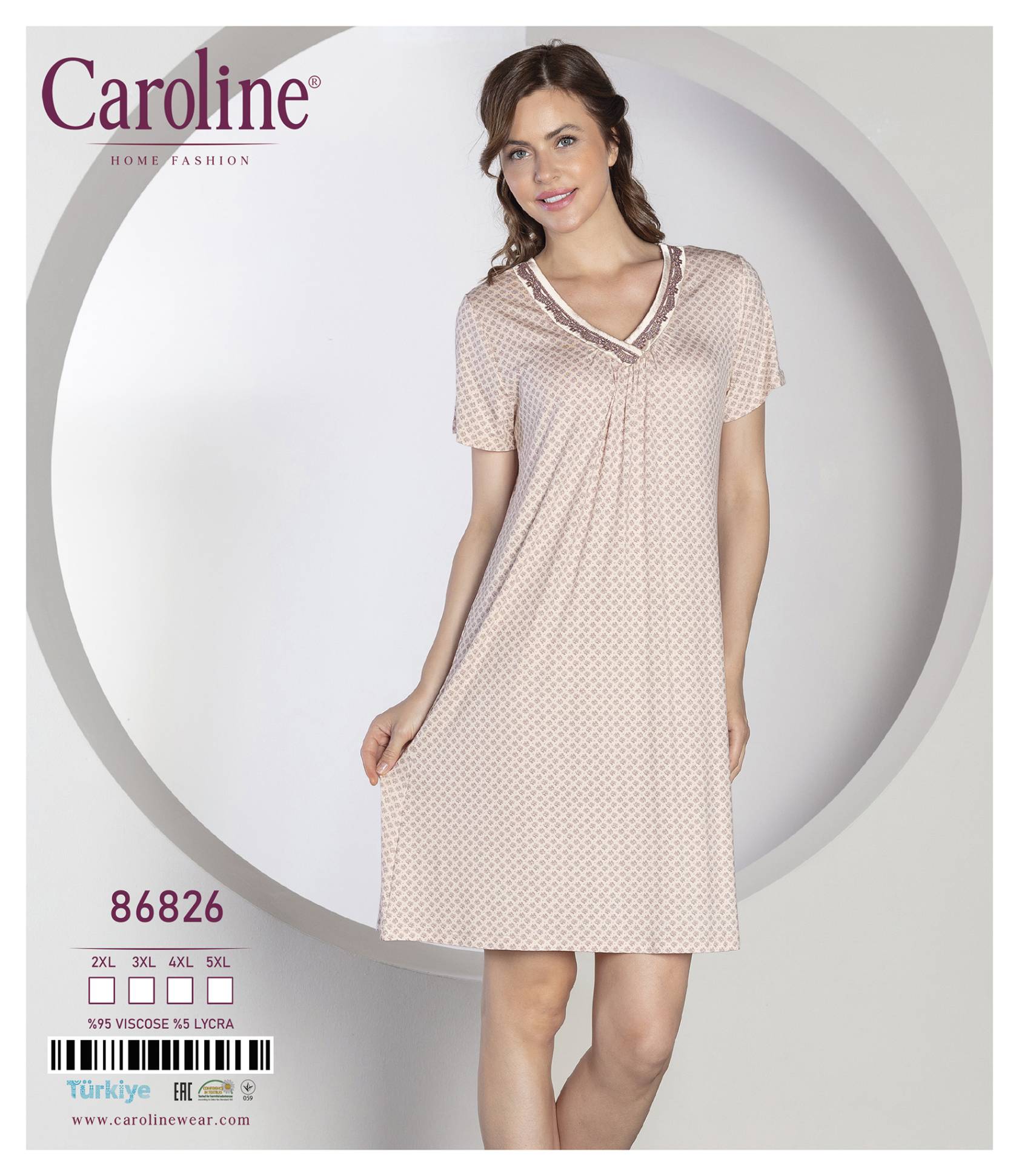 Caroline 86826 ночная рубашка 4XL