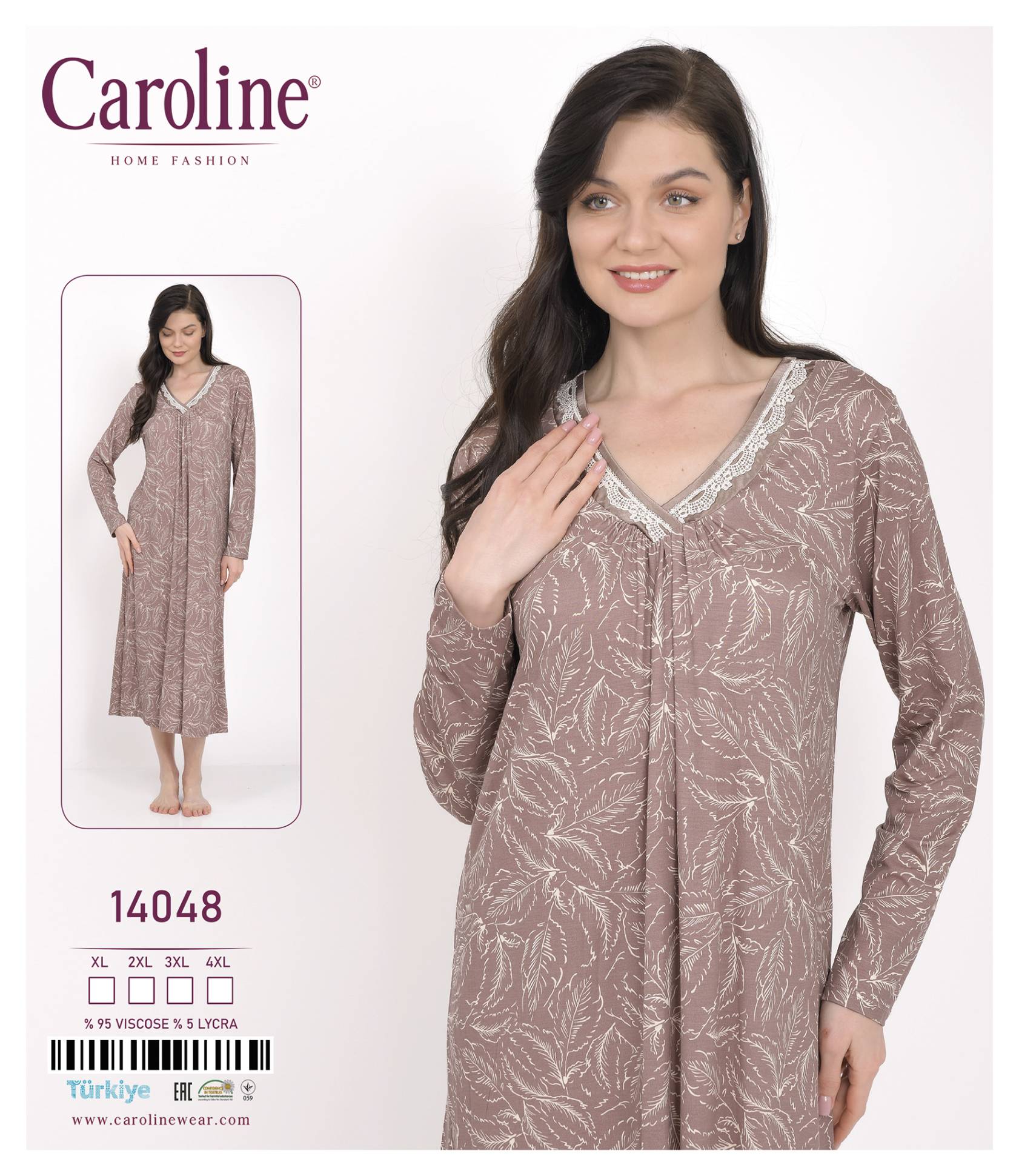 Caroline 14048 ночная рубашка 3XL