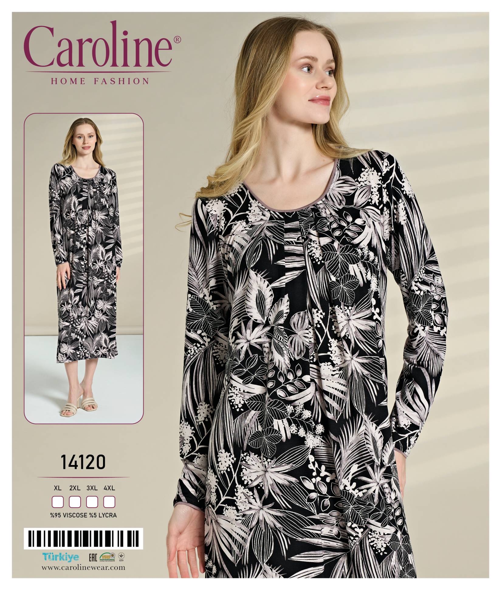 Caroline 14120 ночная рубашка 2XL