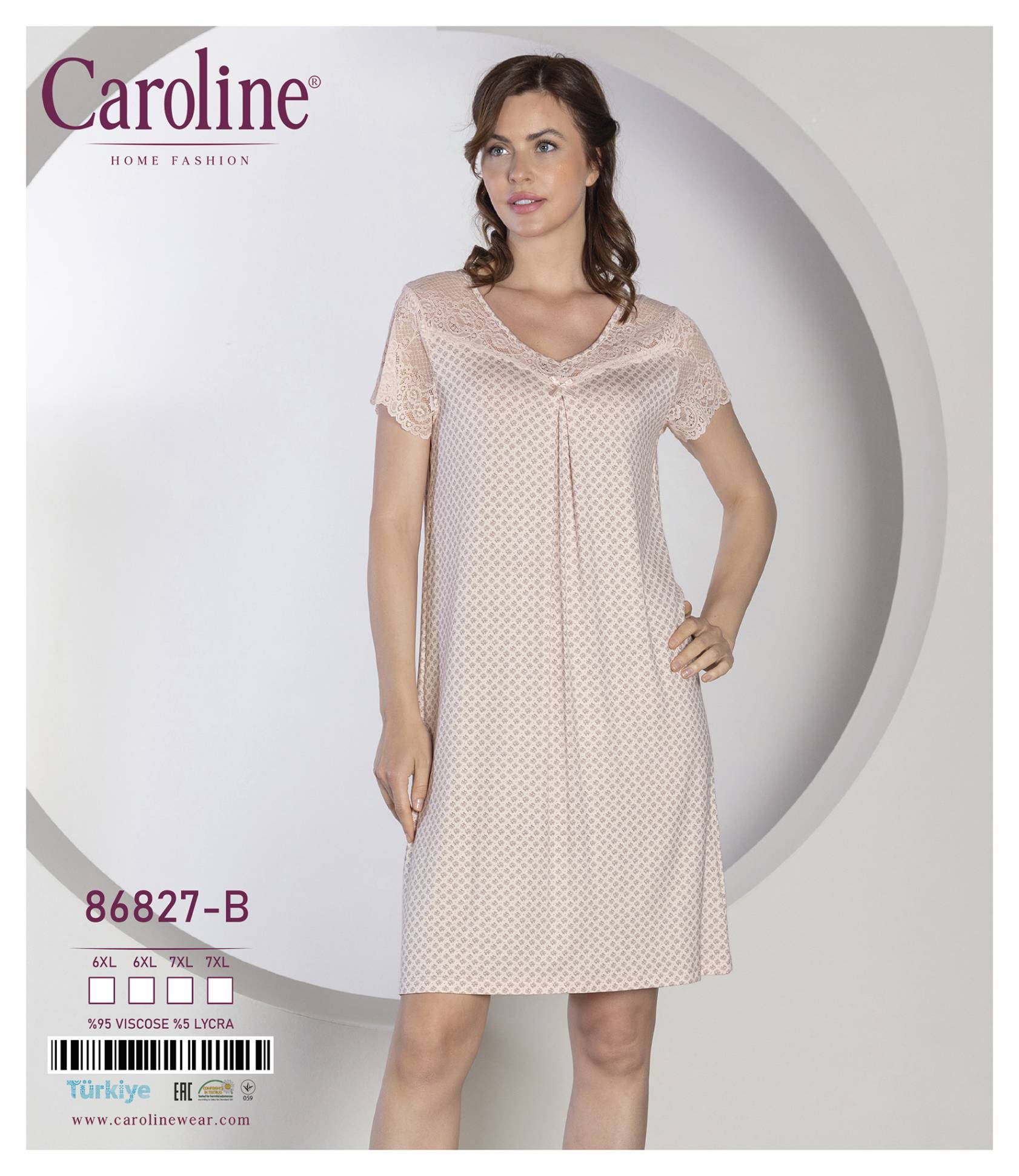 Caroline 86827-B ночная рубашка 6XL, 7XL