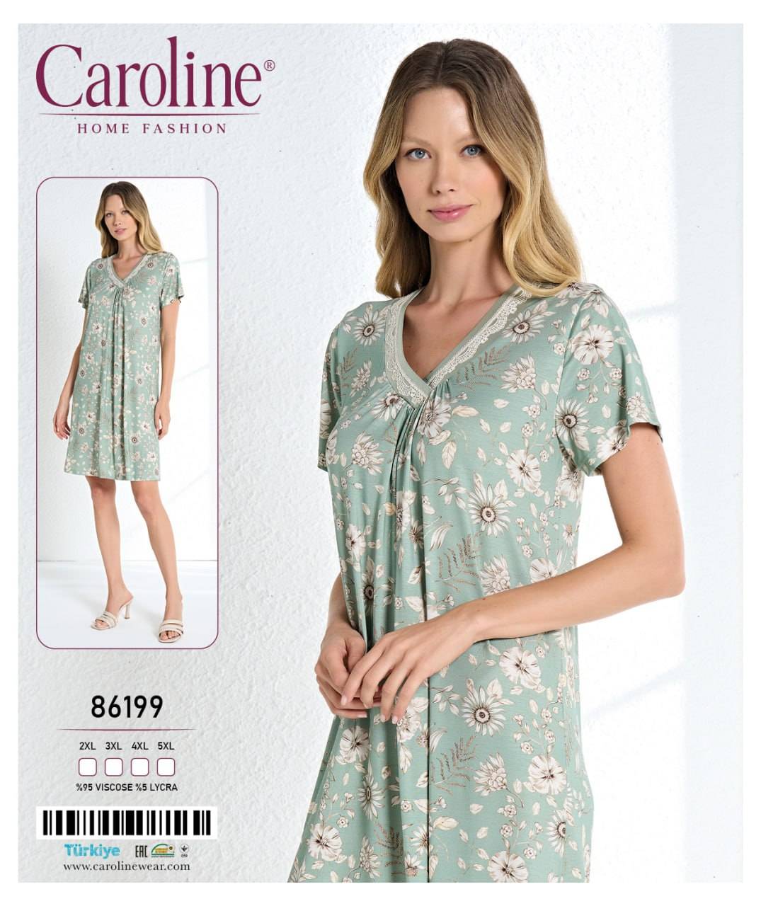 Caroline 86199 ночная рубашка 4XL