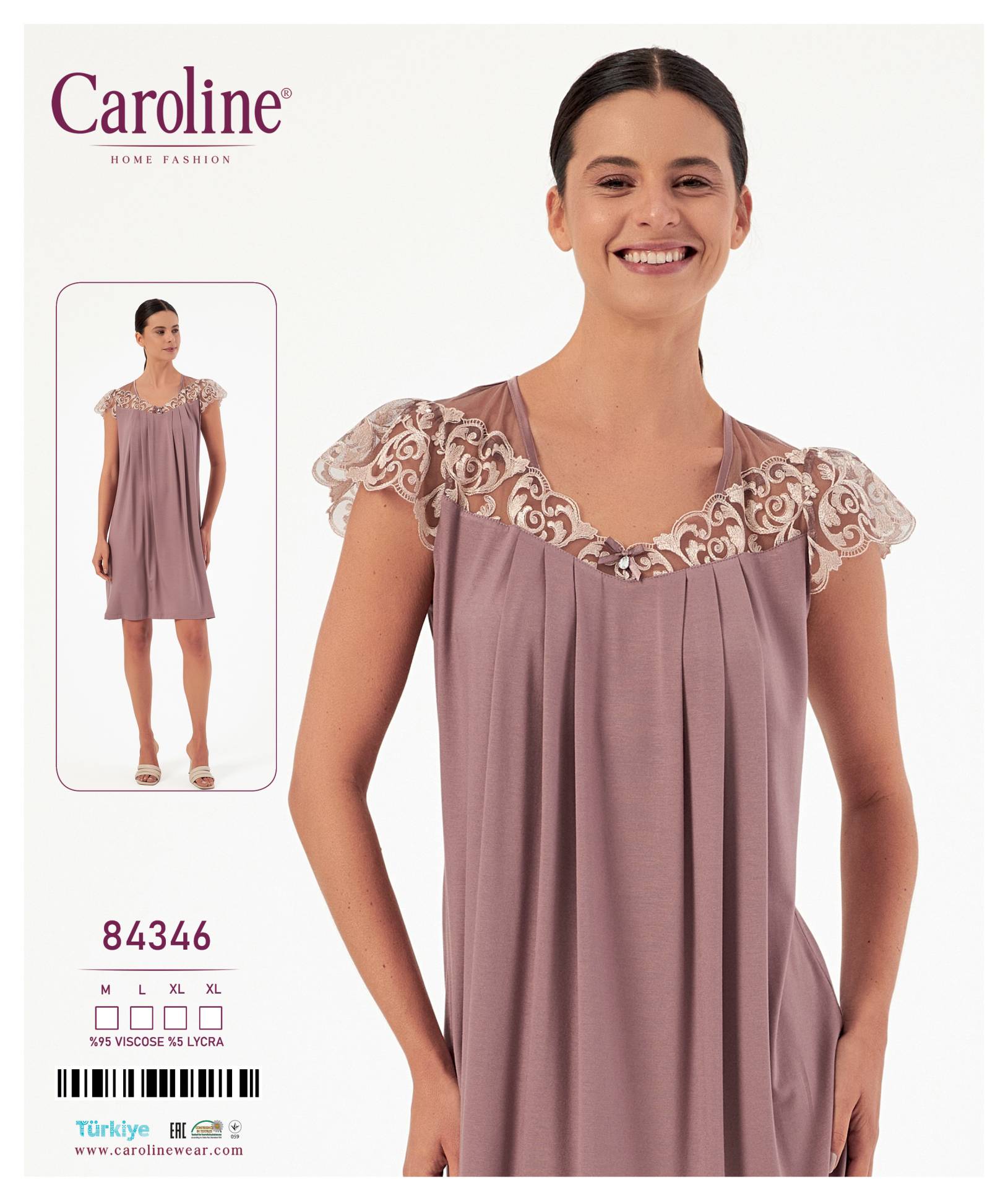 Caroline 84346 ночная рубашка M, L, XL, XL