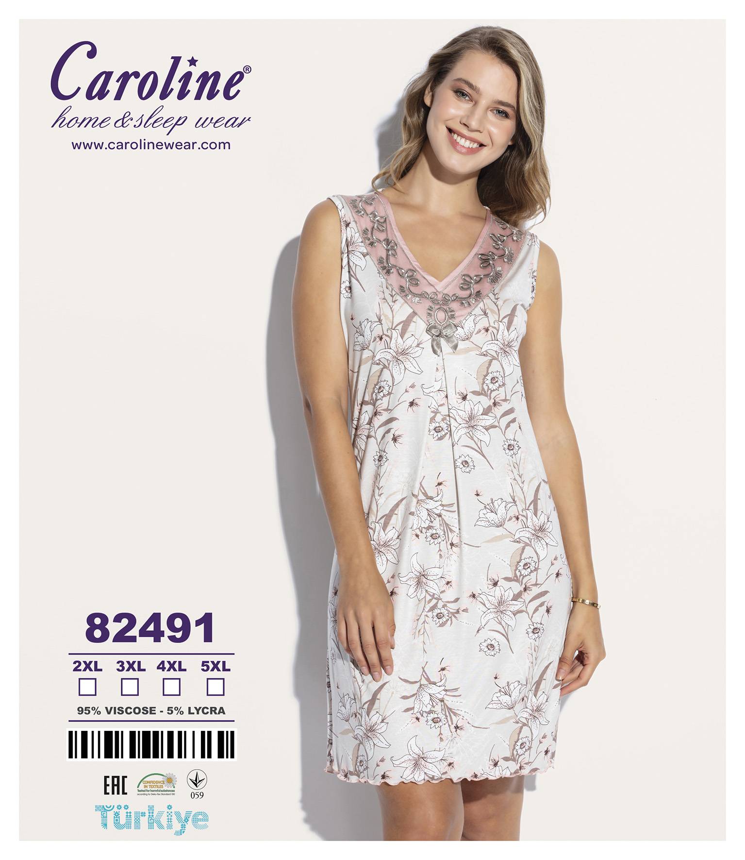 Caroline 82491 ночная рубашка 5XL