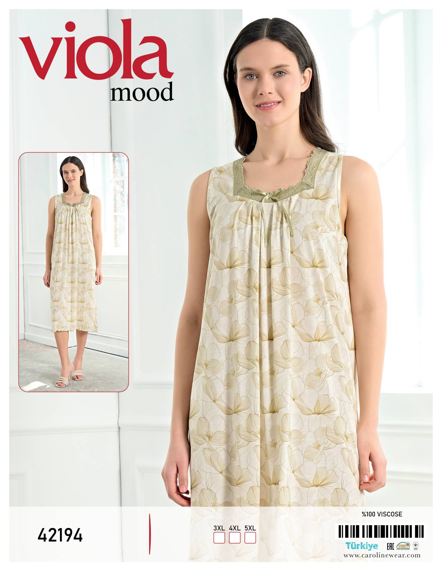 Viola 42194 ночная рубашка 3XL, 4XL, 5XL