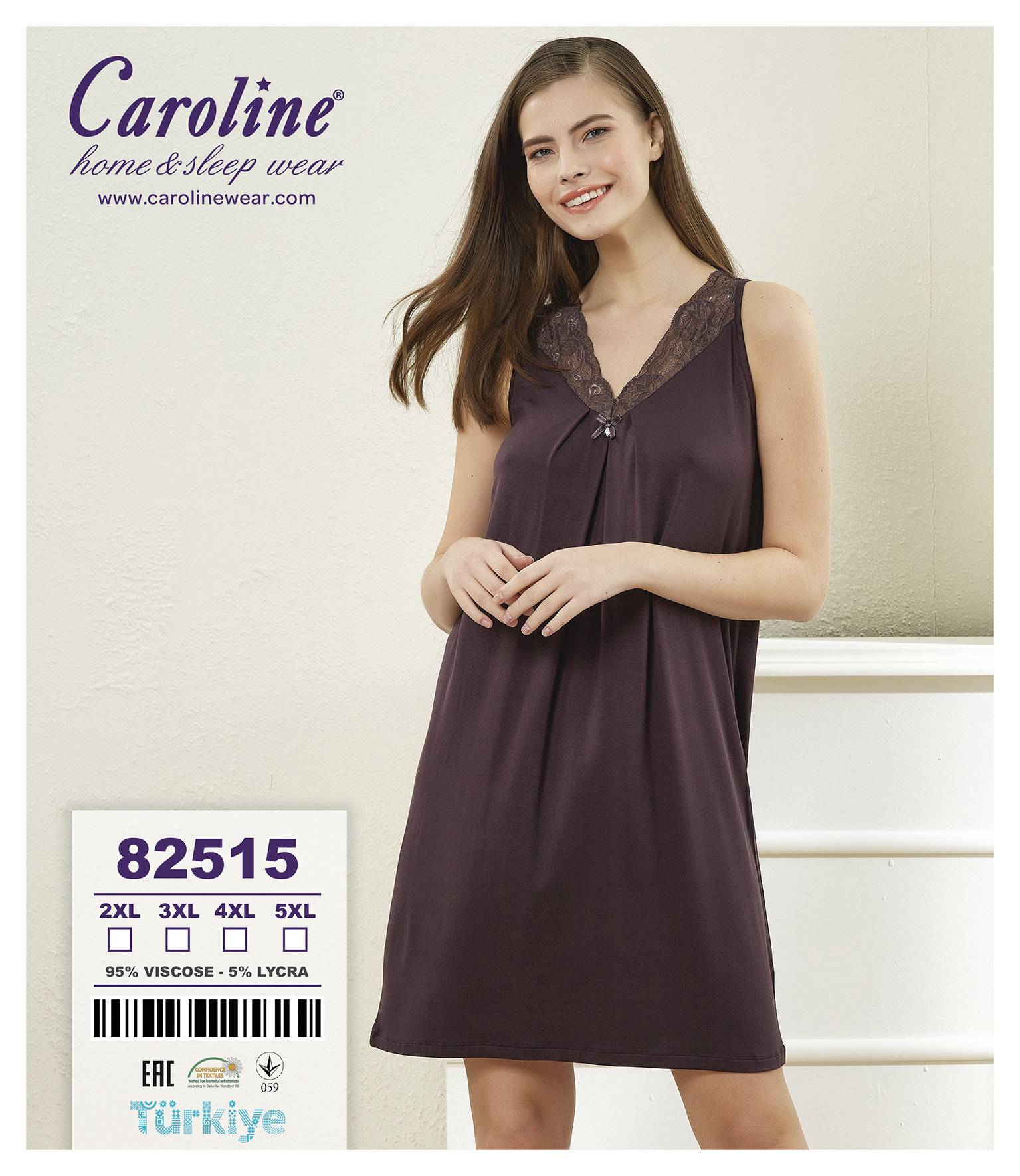 Caroline 82515 ночная рубашка 4XL