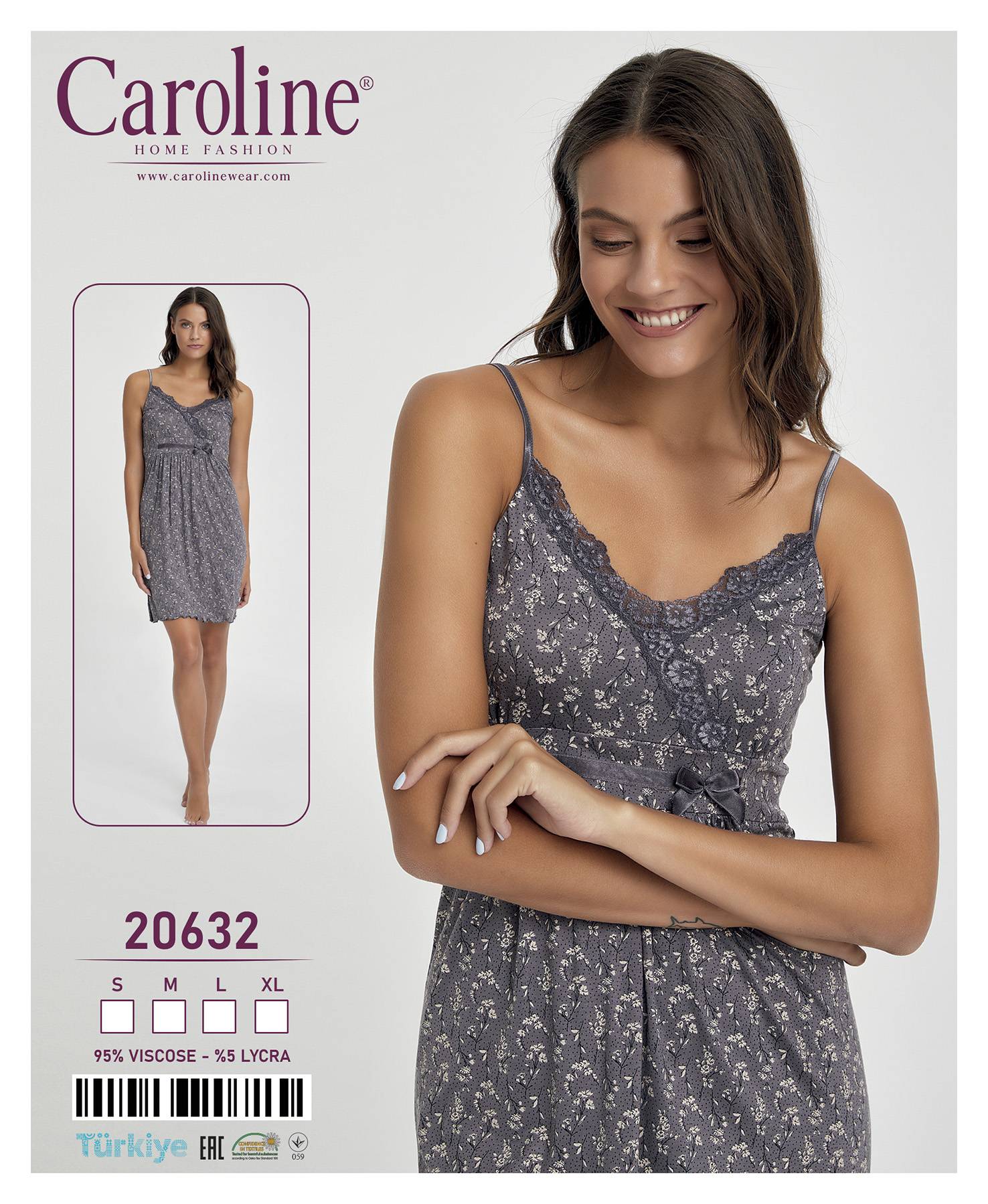 Caroline 20632 ночная рубашка S