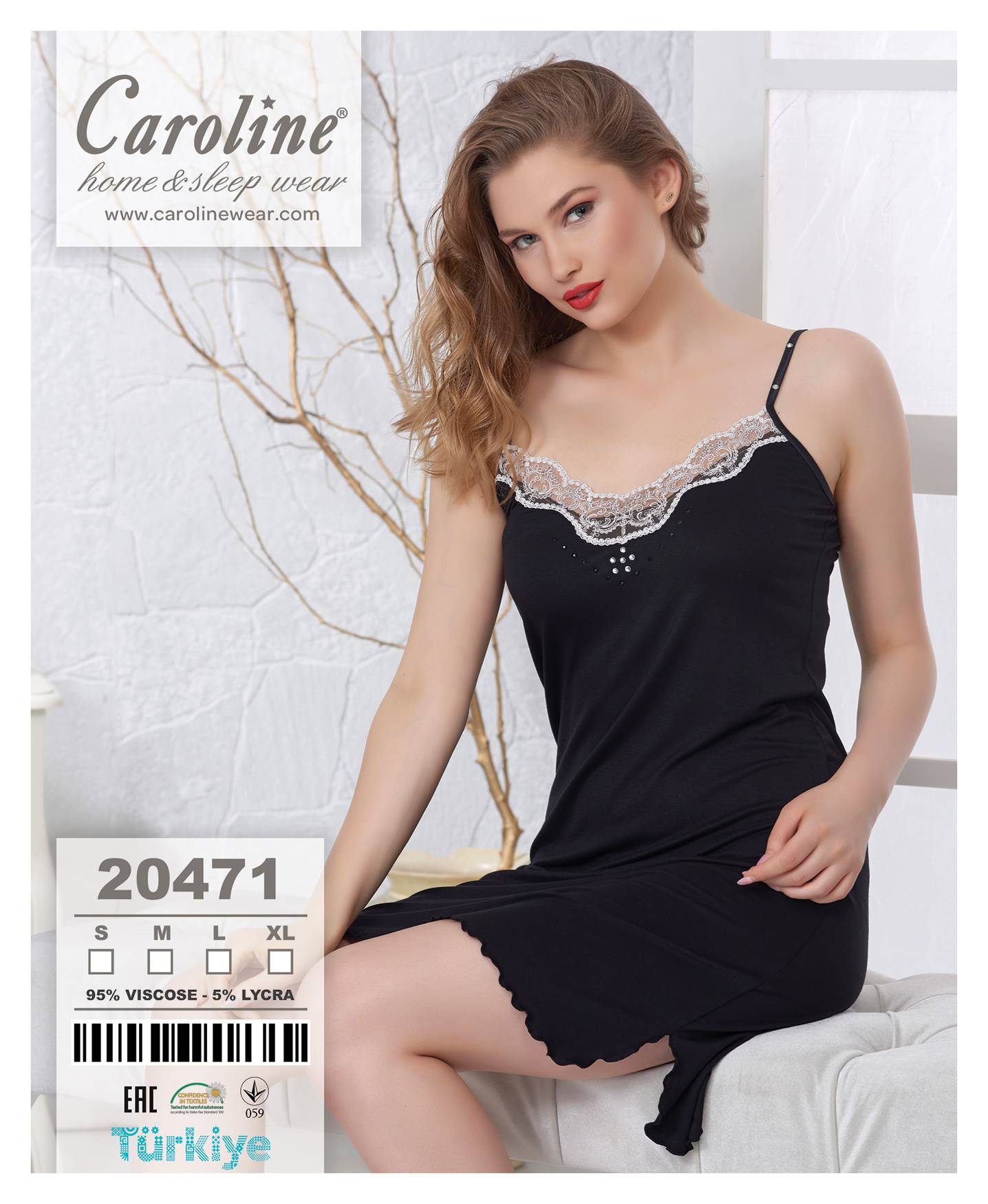 Caroline 20471 ночная рубашка S, M