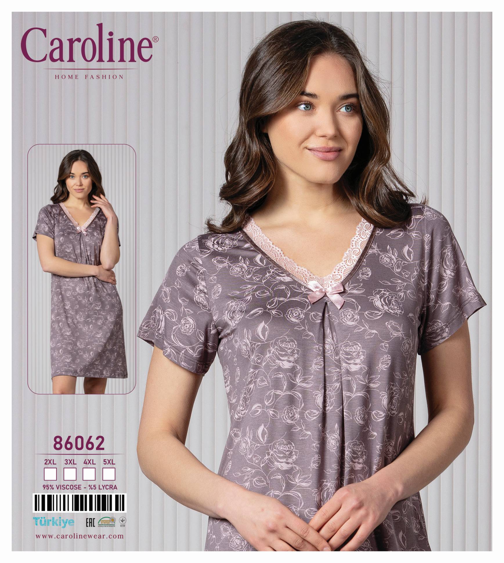 Caroline 86062 ночная рубашка 5XL