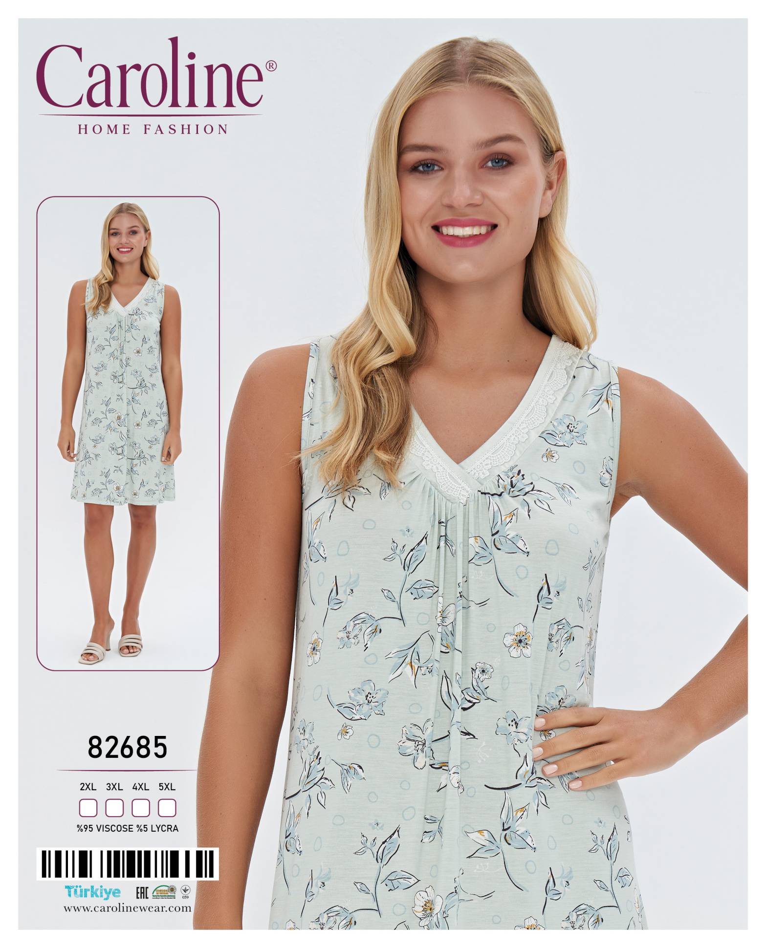 Caroline 82685 ночная рубашка 5XL
