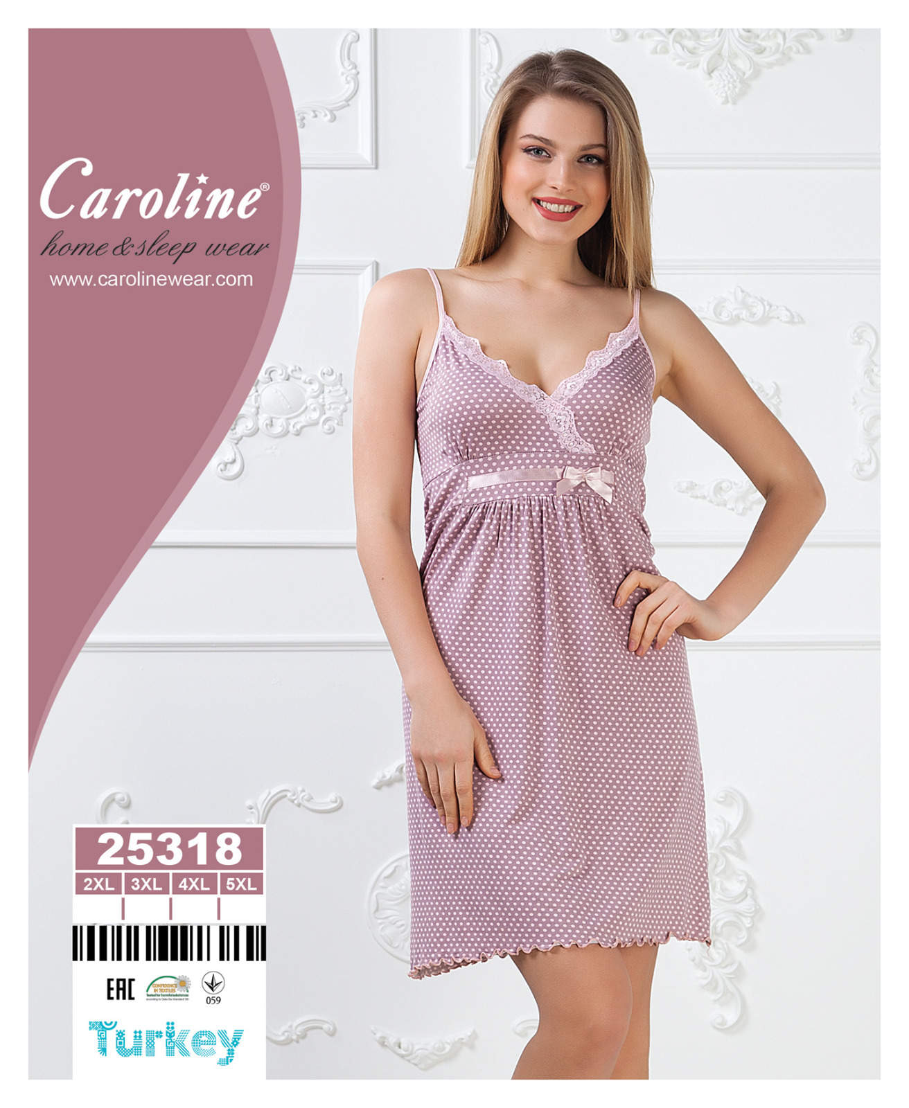 Caroline 25318 ночная рубашка 5XL