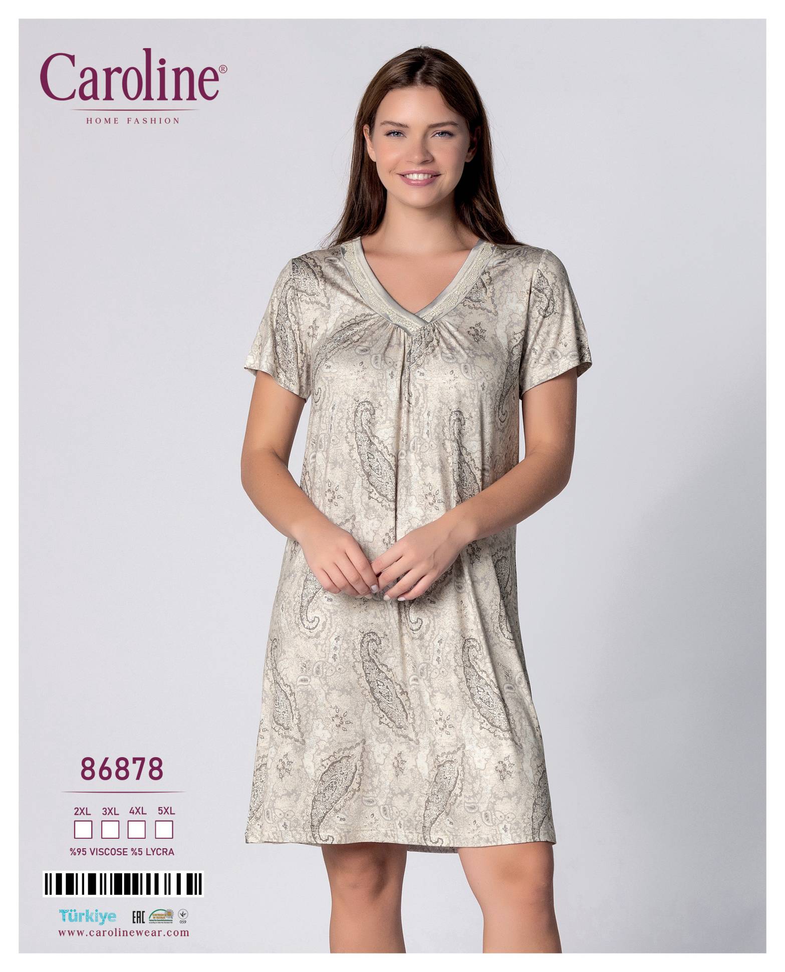 Caroline 86878 ночная рубашка 2XL, 3XL, 4XL, 5XL