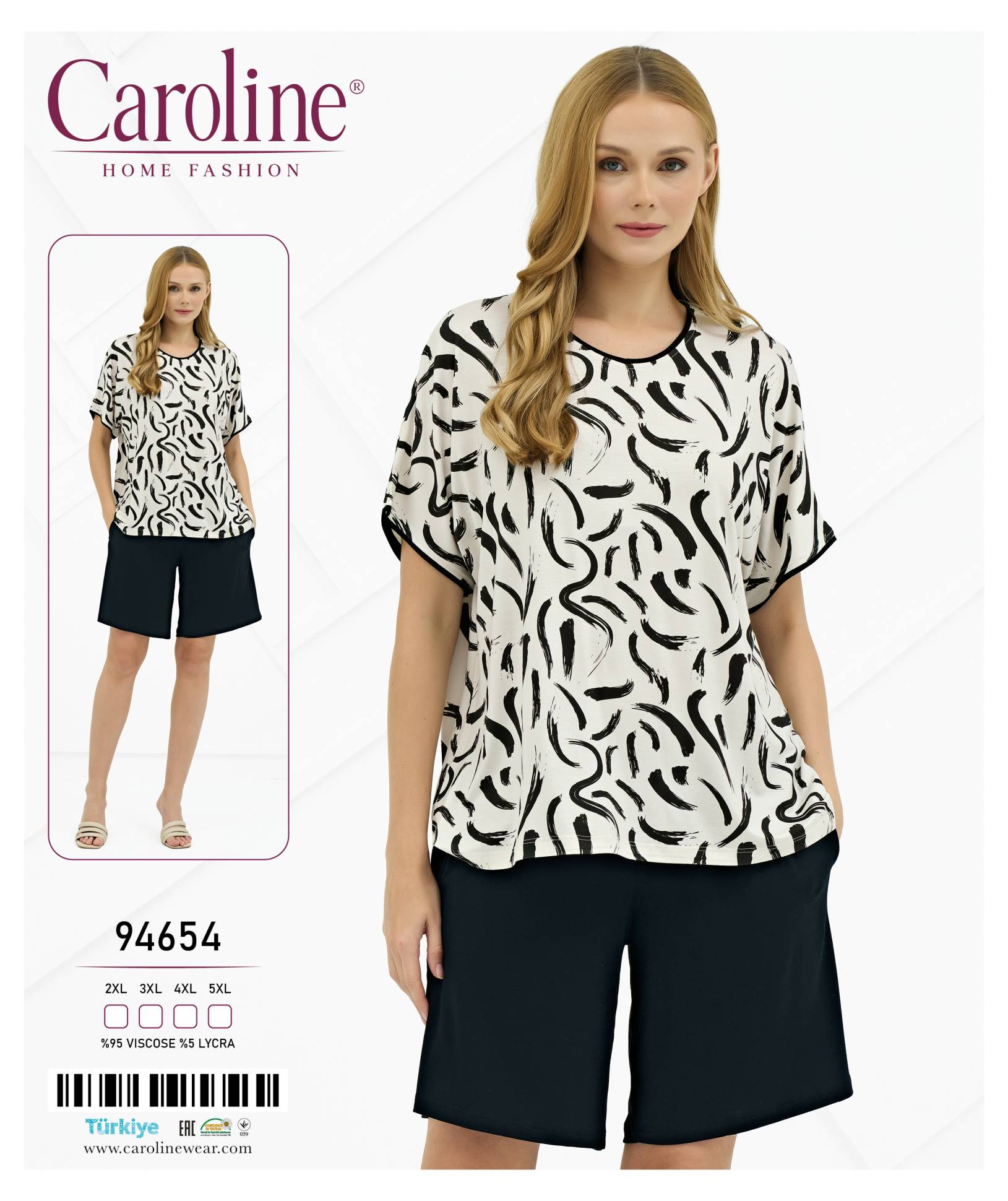 Caroline 94654 пижама 2XL, 3XL, 4XL, 5XL