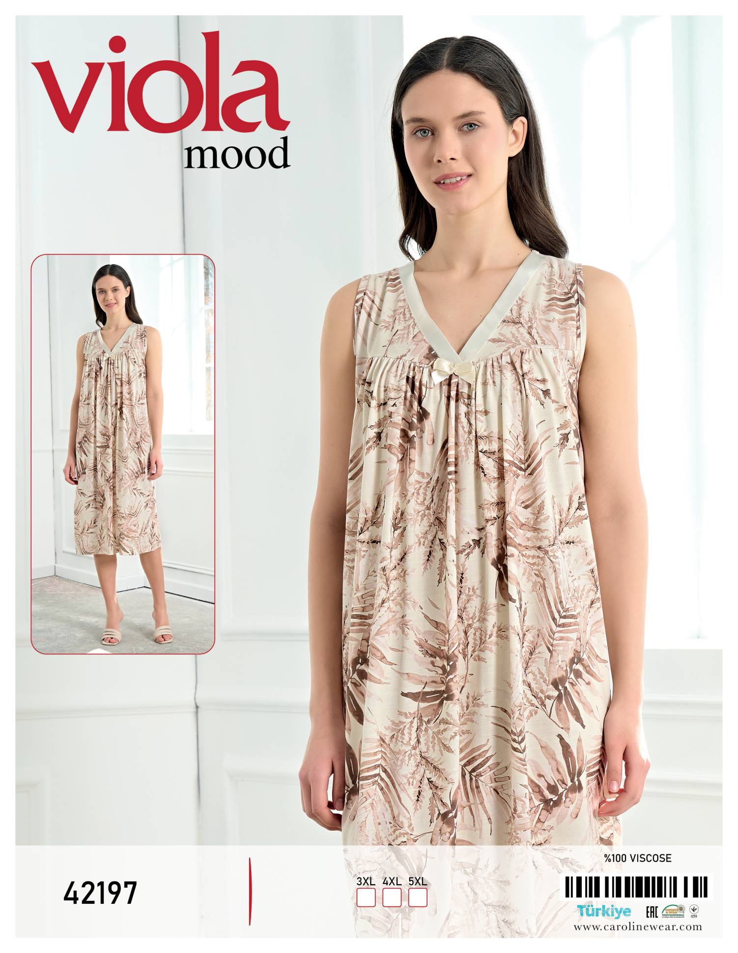 Viola 42197 ночная рубашка 3XL, 4XL, 5XL
