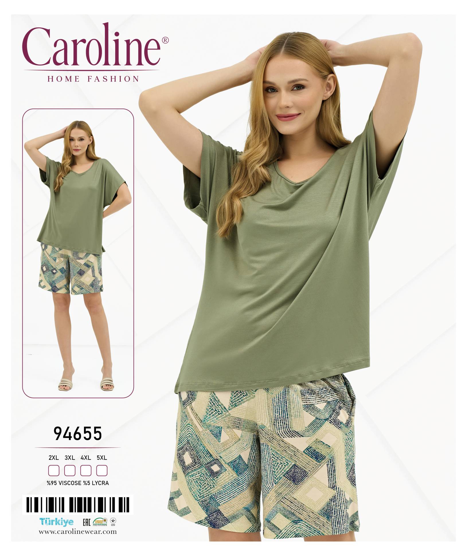 Caroline 94655 пижама 2XL, 3XL, 4XL, 5XL