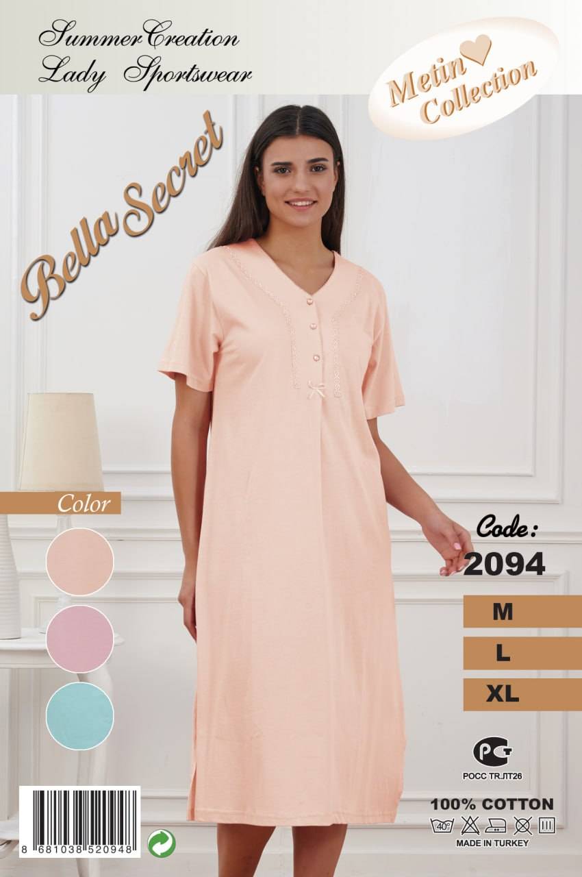 Metin 2094 ночная рубашка M, L, XL