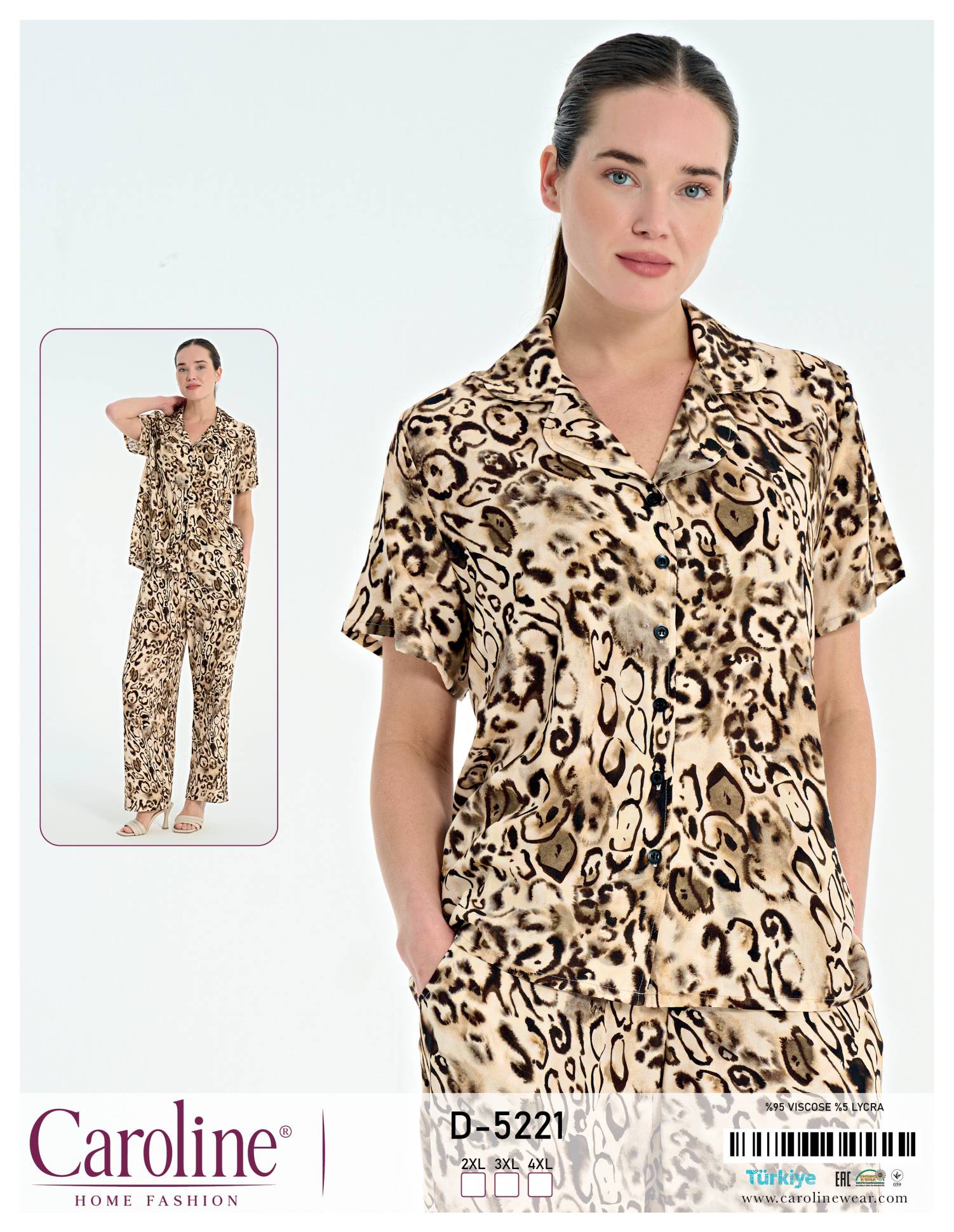 Caroline D-5221 пижама 2XL, 3XL, 4XL