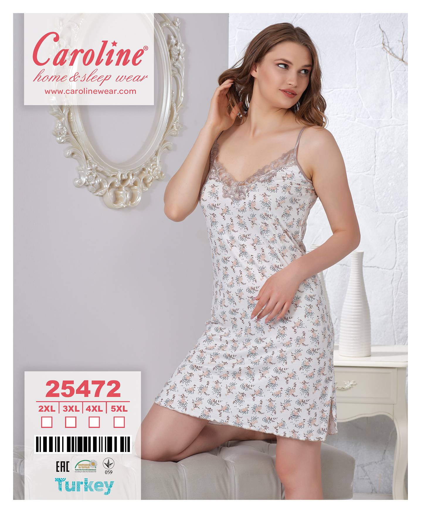 Caroline 25472 ночная рубашка 4XL