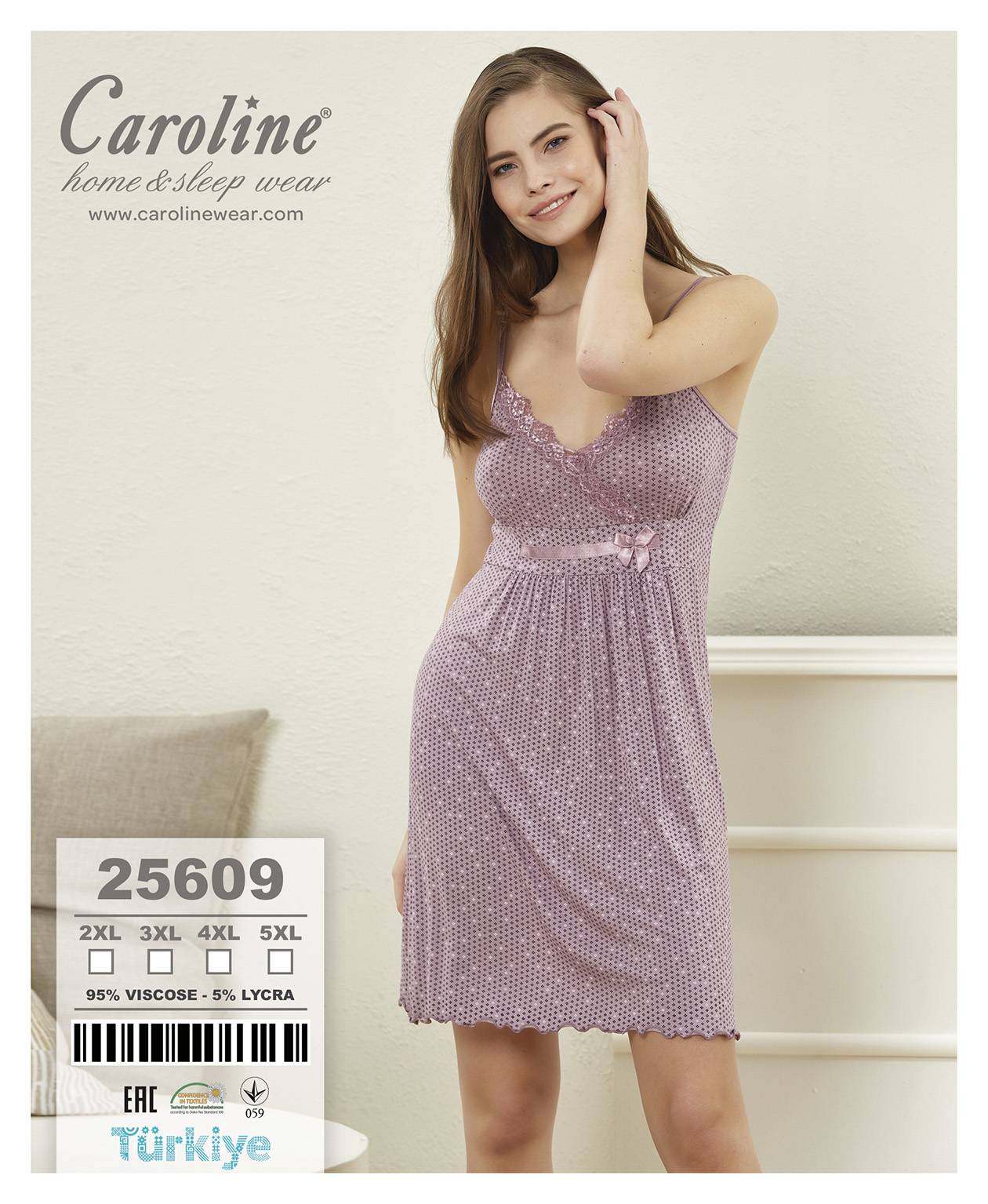 Caroline 25609 ночная рубашка 4XL
