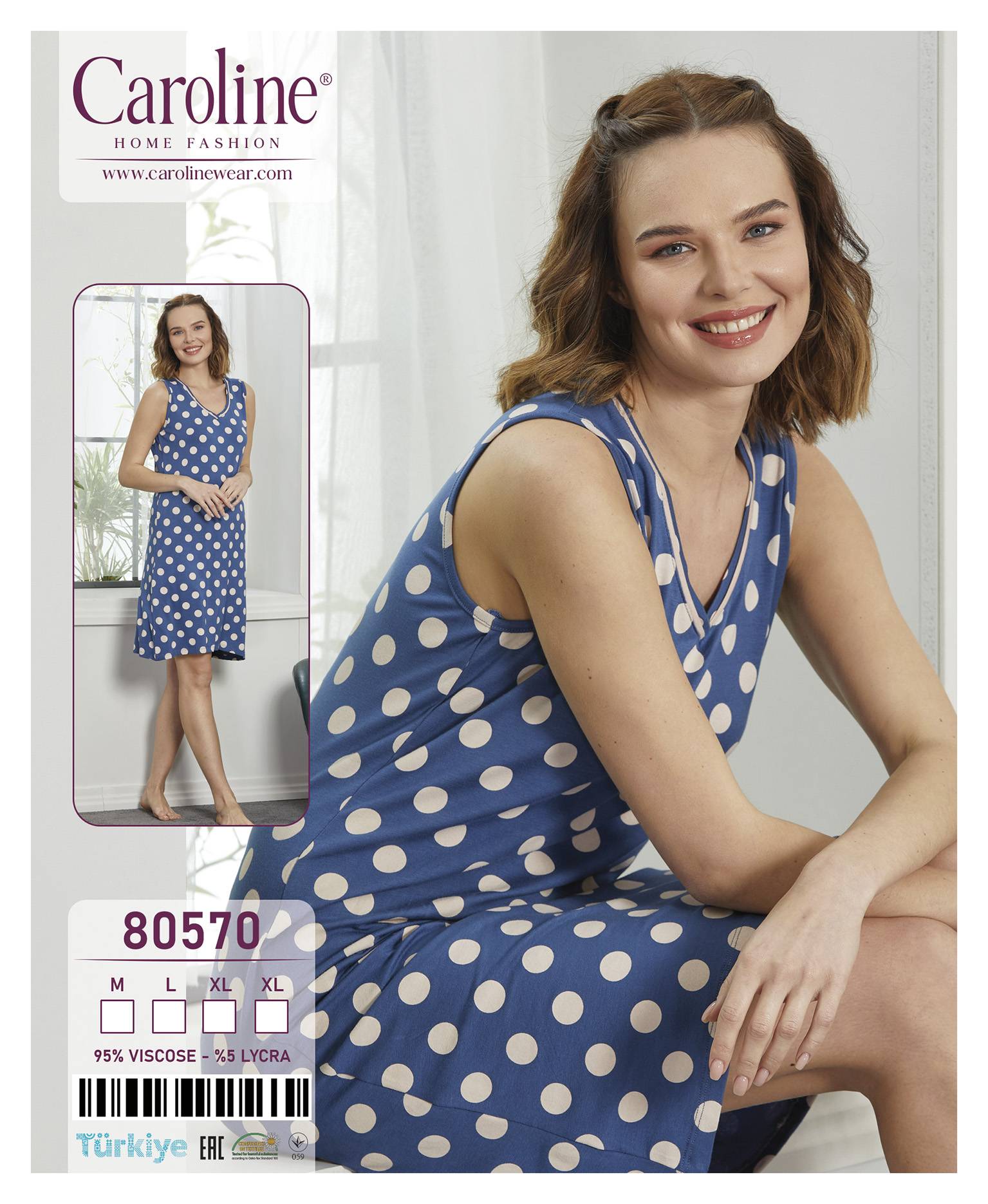 Caroline 80570 ночная рубашка M