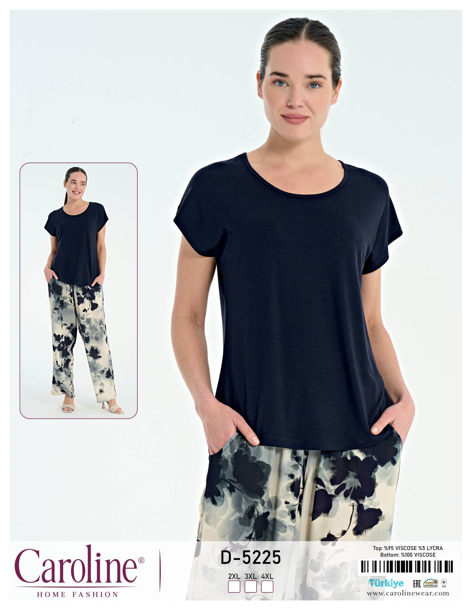 Caroline D-5225 пижама 2XL, 3XL, 4XL