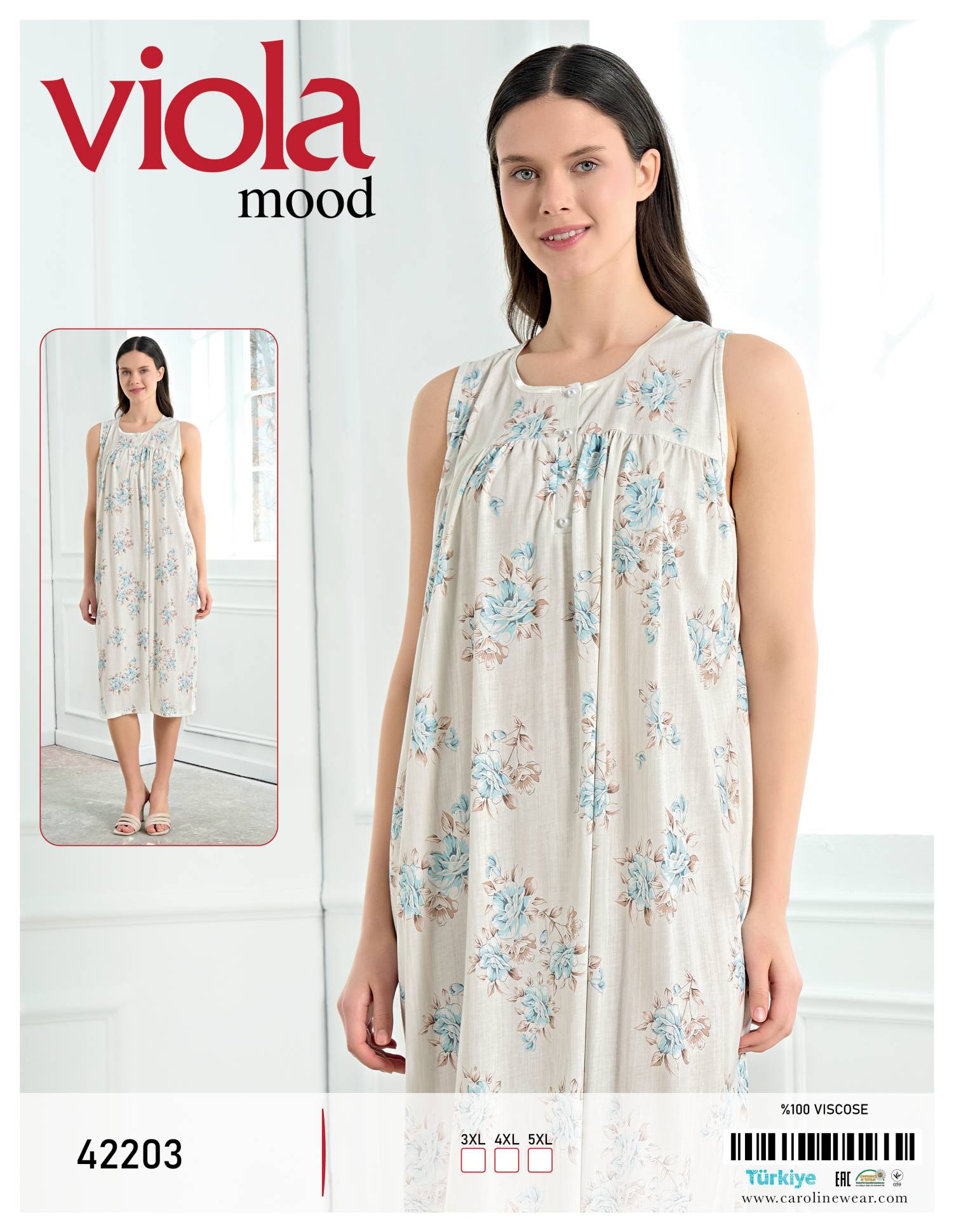 Viola 42203 ночная рубашка 3XL, 4XL, 5XL