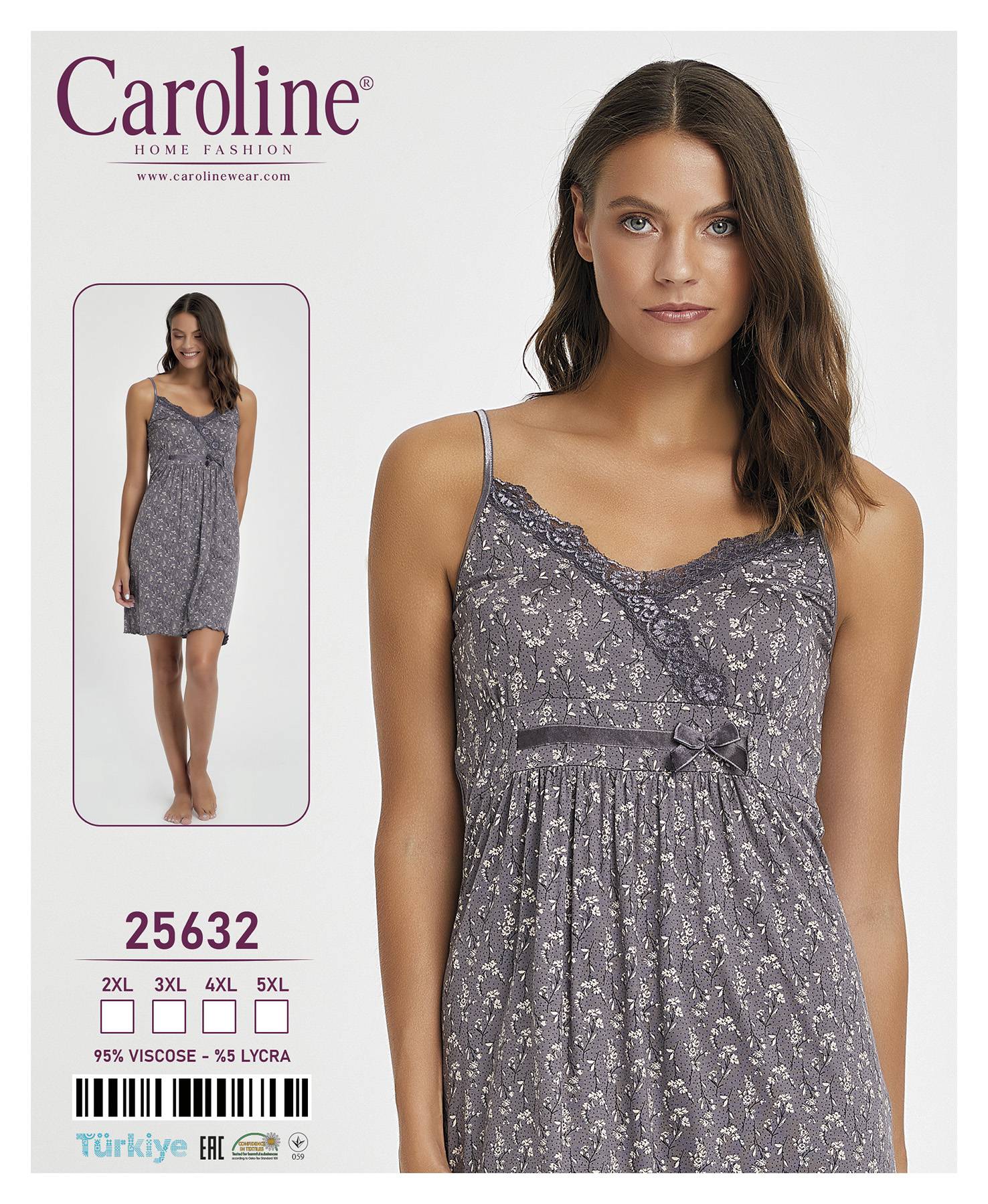 Caroline 25632 ночная рубашка 3XL