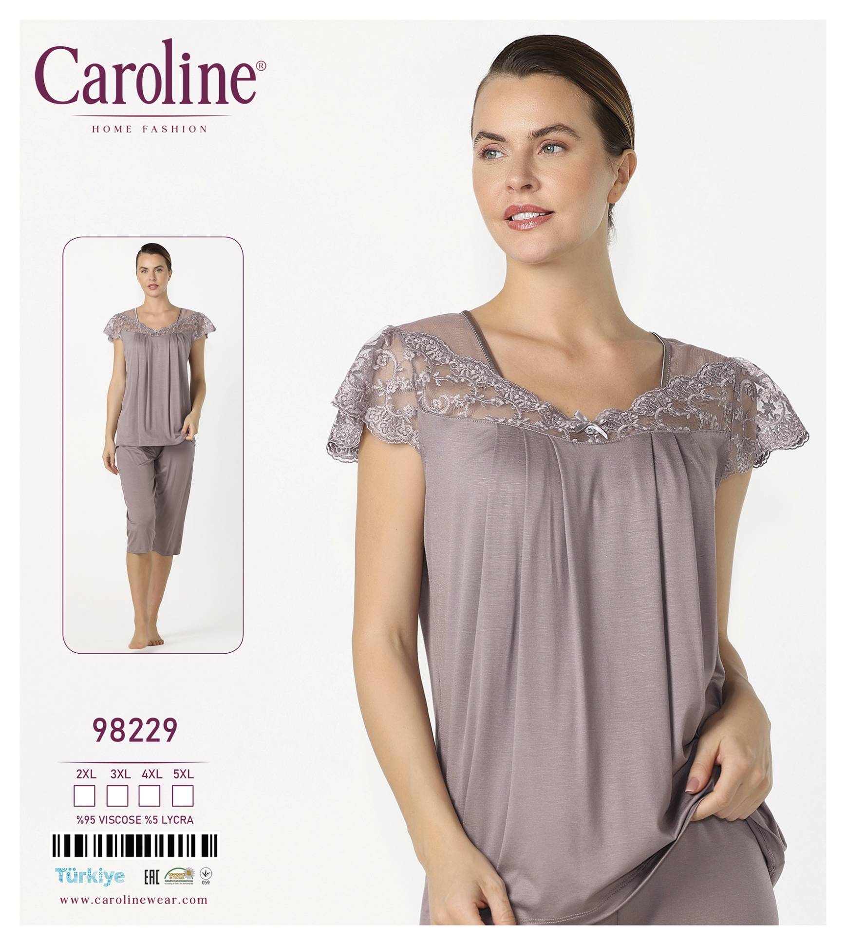 Caroline 98229 пижама 4XL, 5XL