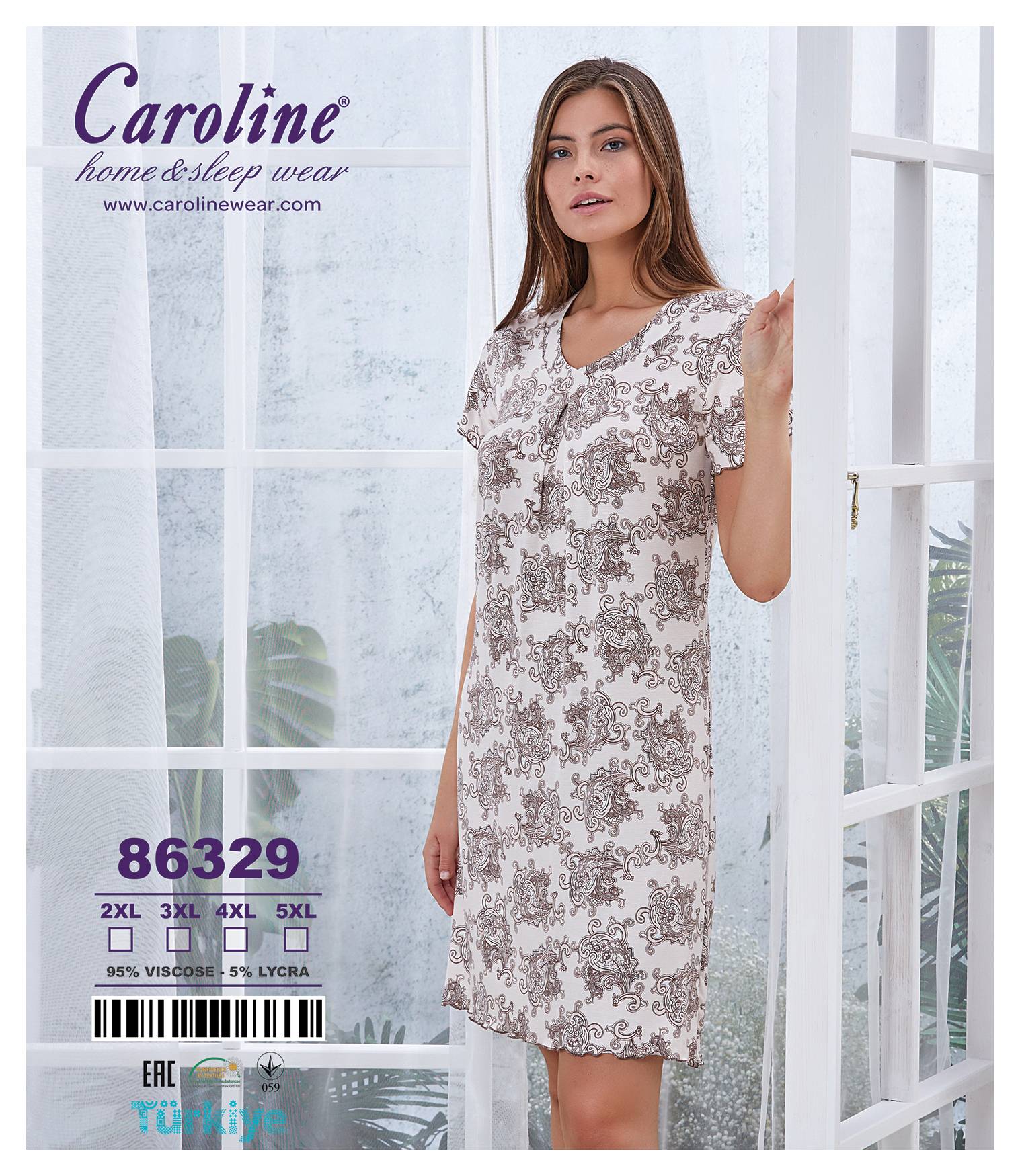 Caroline 86329 ночная рубашка 5XL