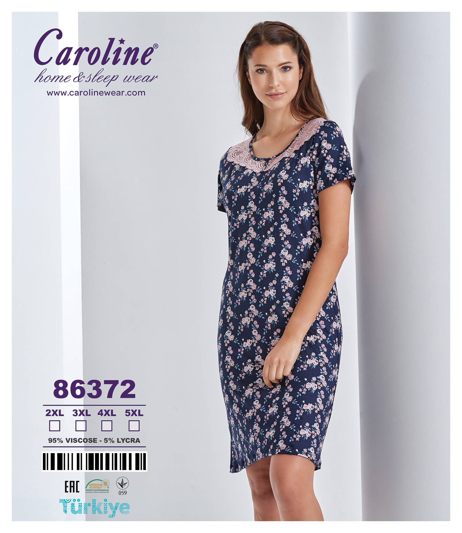 Caroline 86372 ночная рубашка 5XL