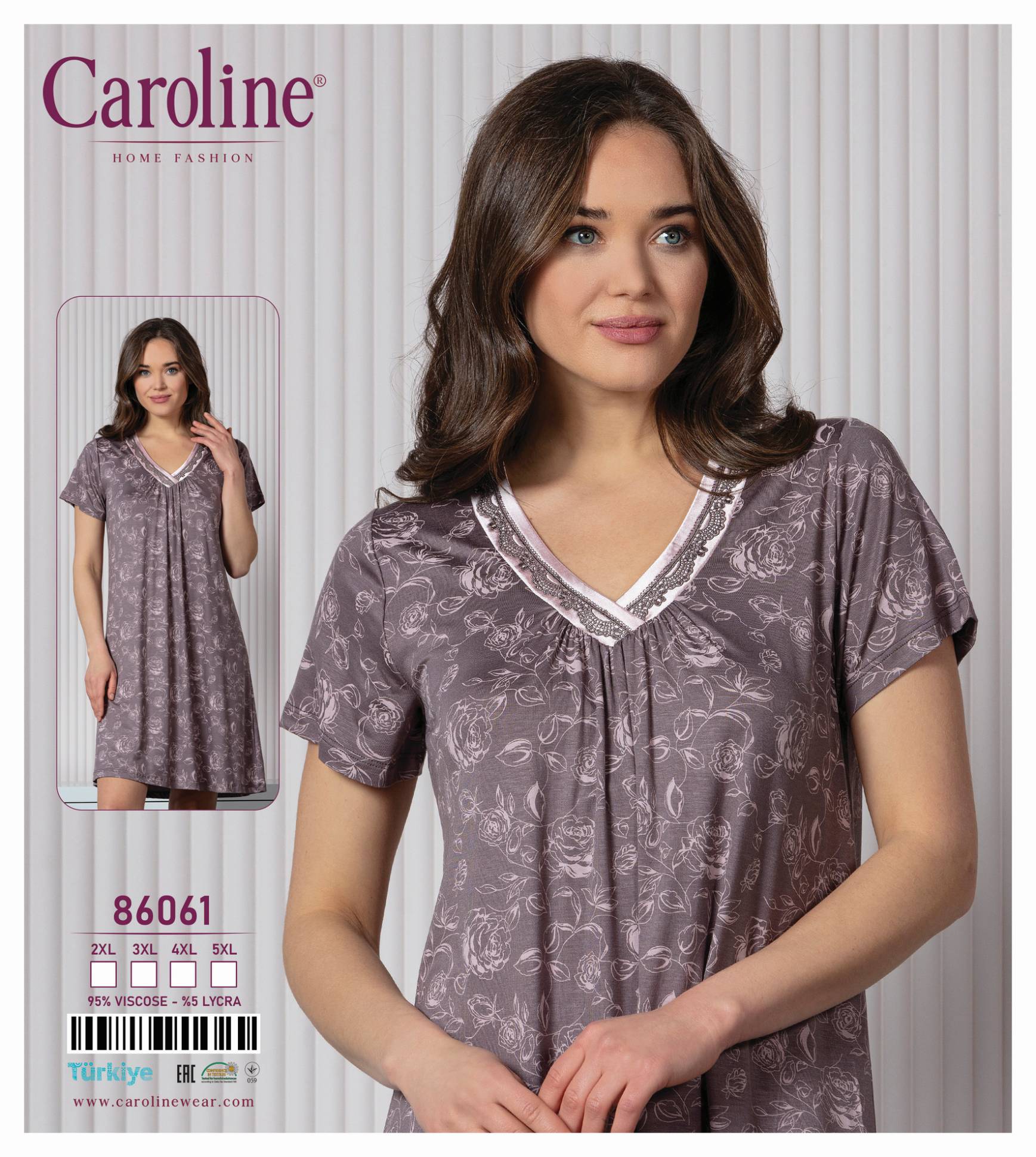 Caroline 86061 ночная рубашка 2XL
