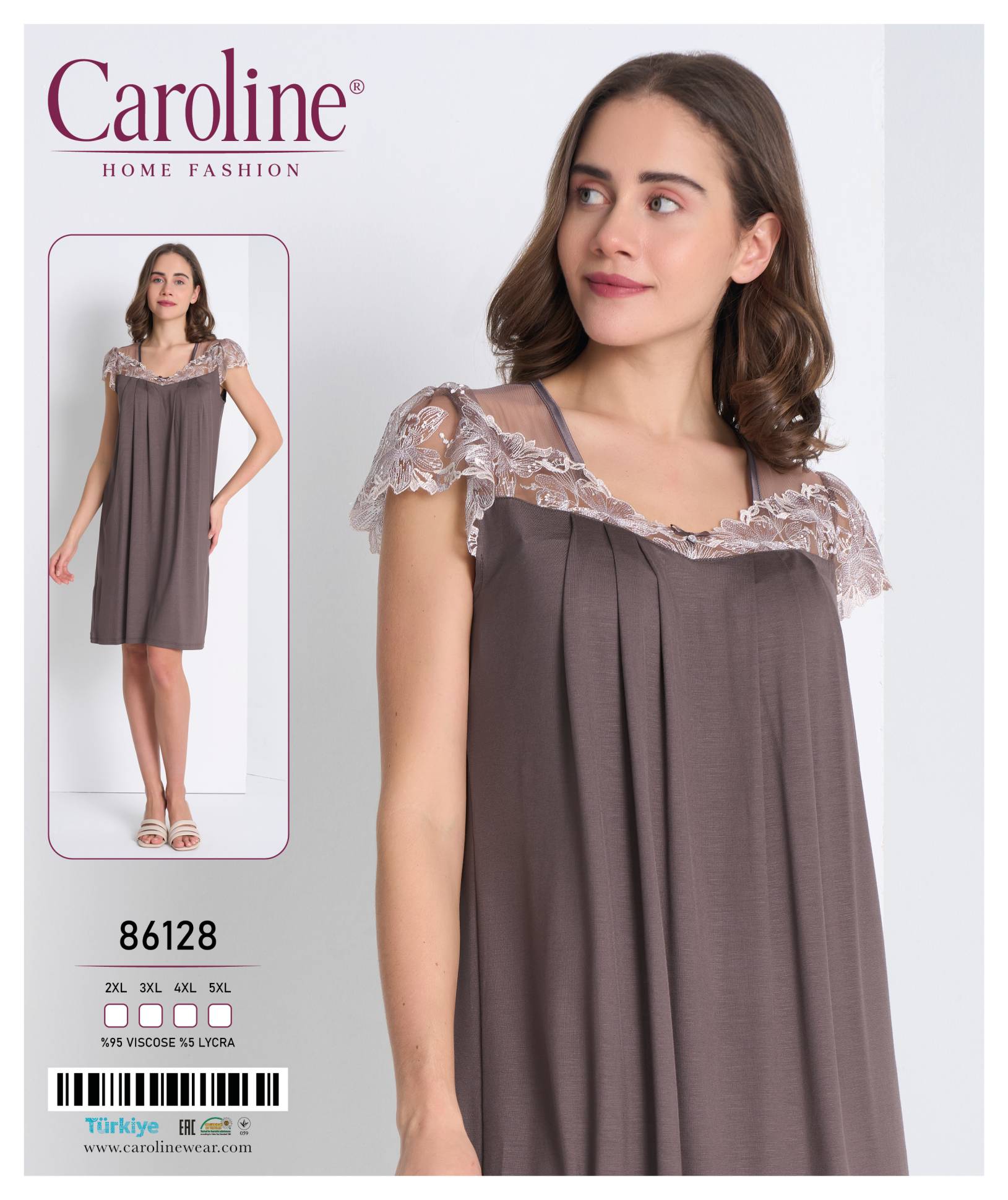Caroline 86128 ночная рубашка 2XL, 3XL, 4XL, 5XL