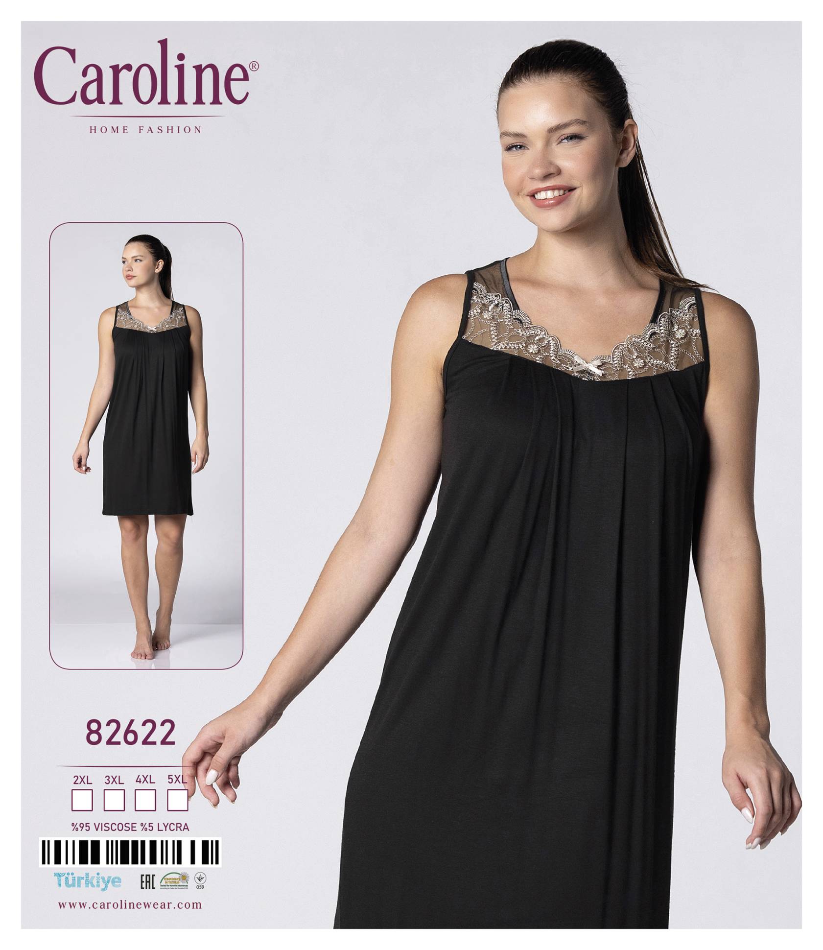 Caroline 82622 ночная рубашка 4XL