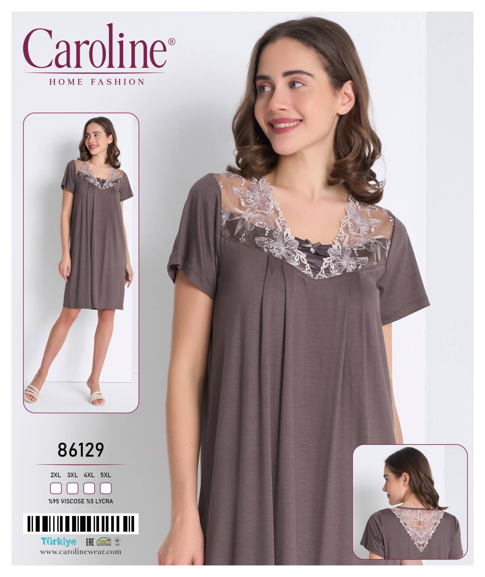 Caroline 86129 ночная рубашка 2XL, 3XL, 4XL, 5XL