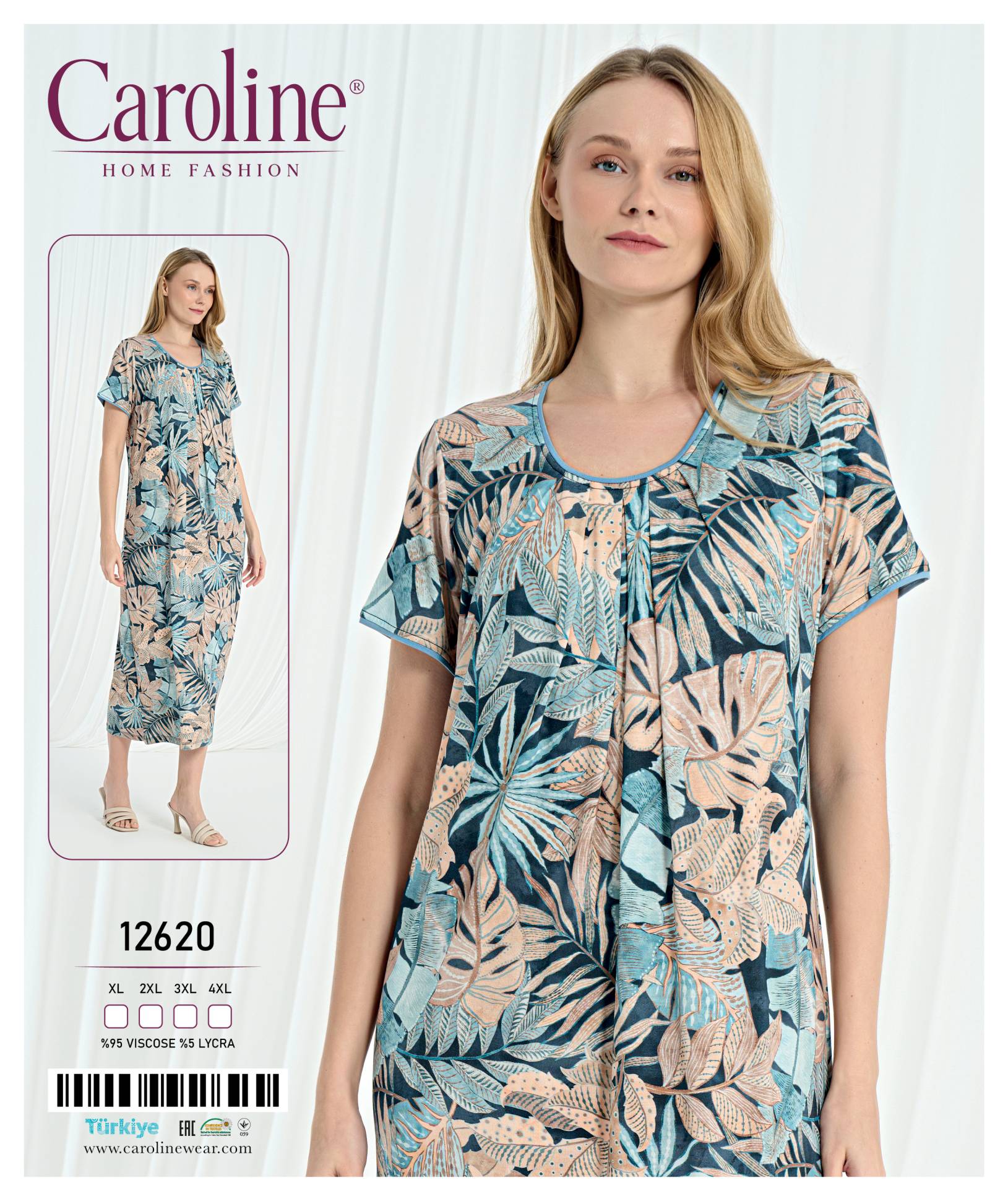 Caroline 12620 ночная рубашка XL, 2XL, 3XL, 4XL