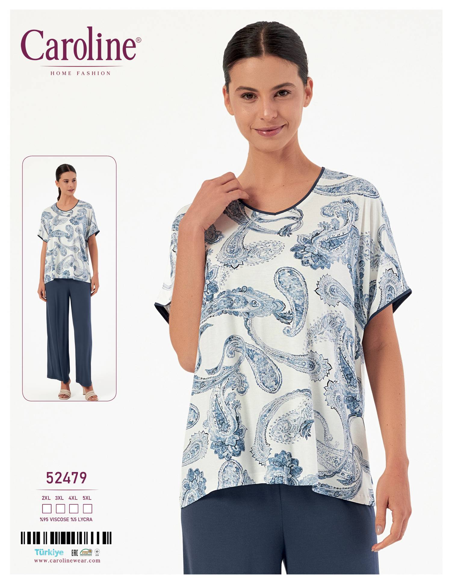 Caroline 52479 пижама 2XL, 3XL, 4XL, 5XL