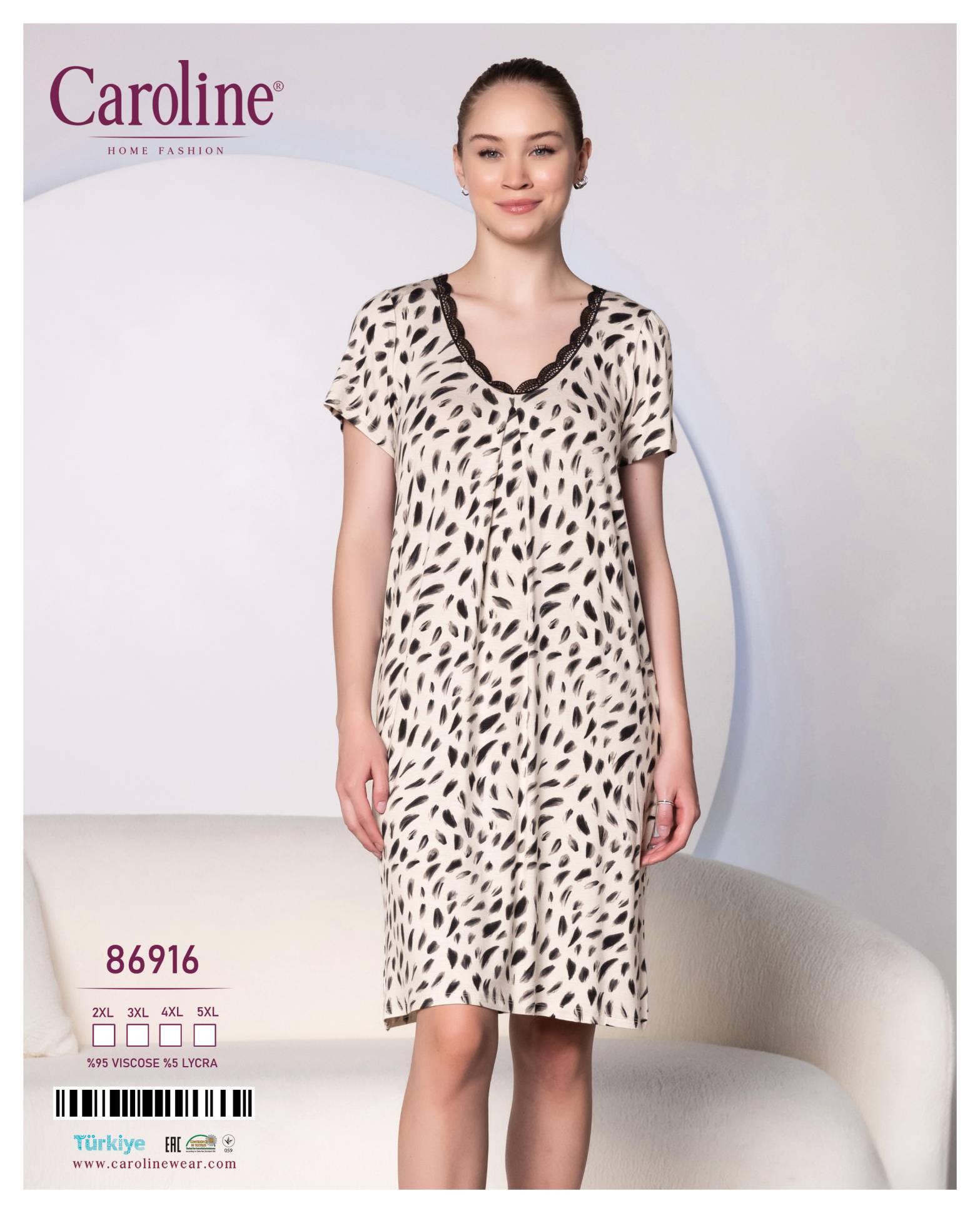 Caroline 86916 ночная рубашка 2XL, 4XL, 5XL