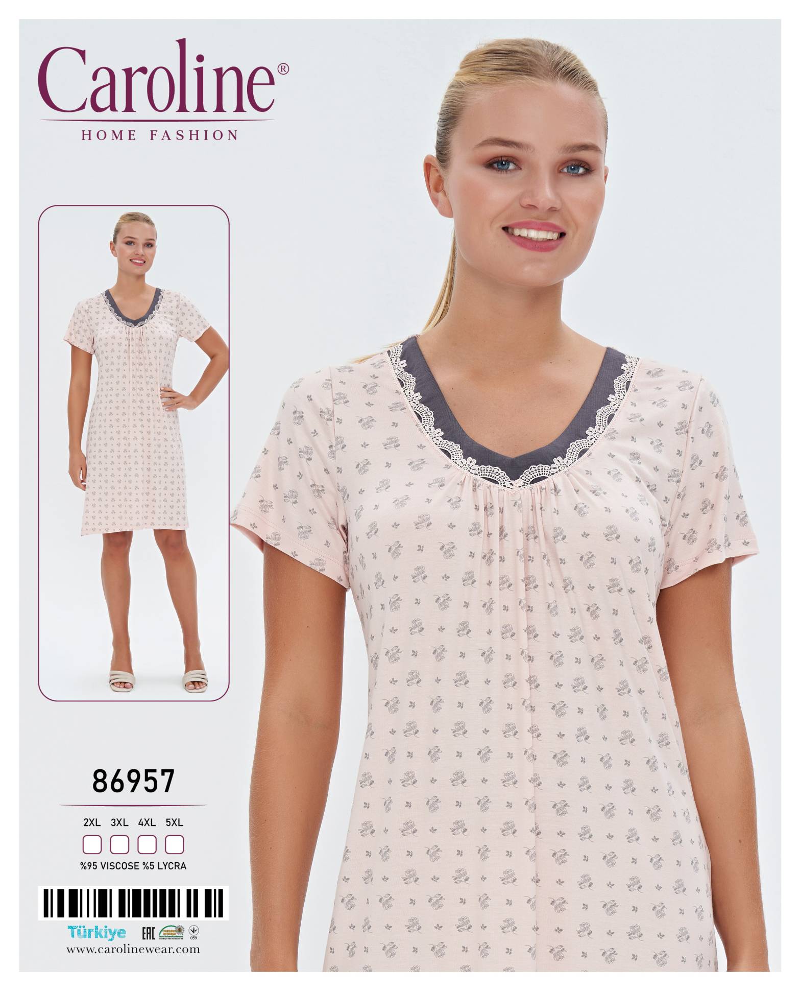 Caroline 86957 ночная рубашка 5XL