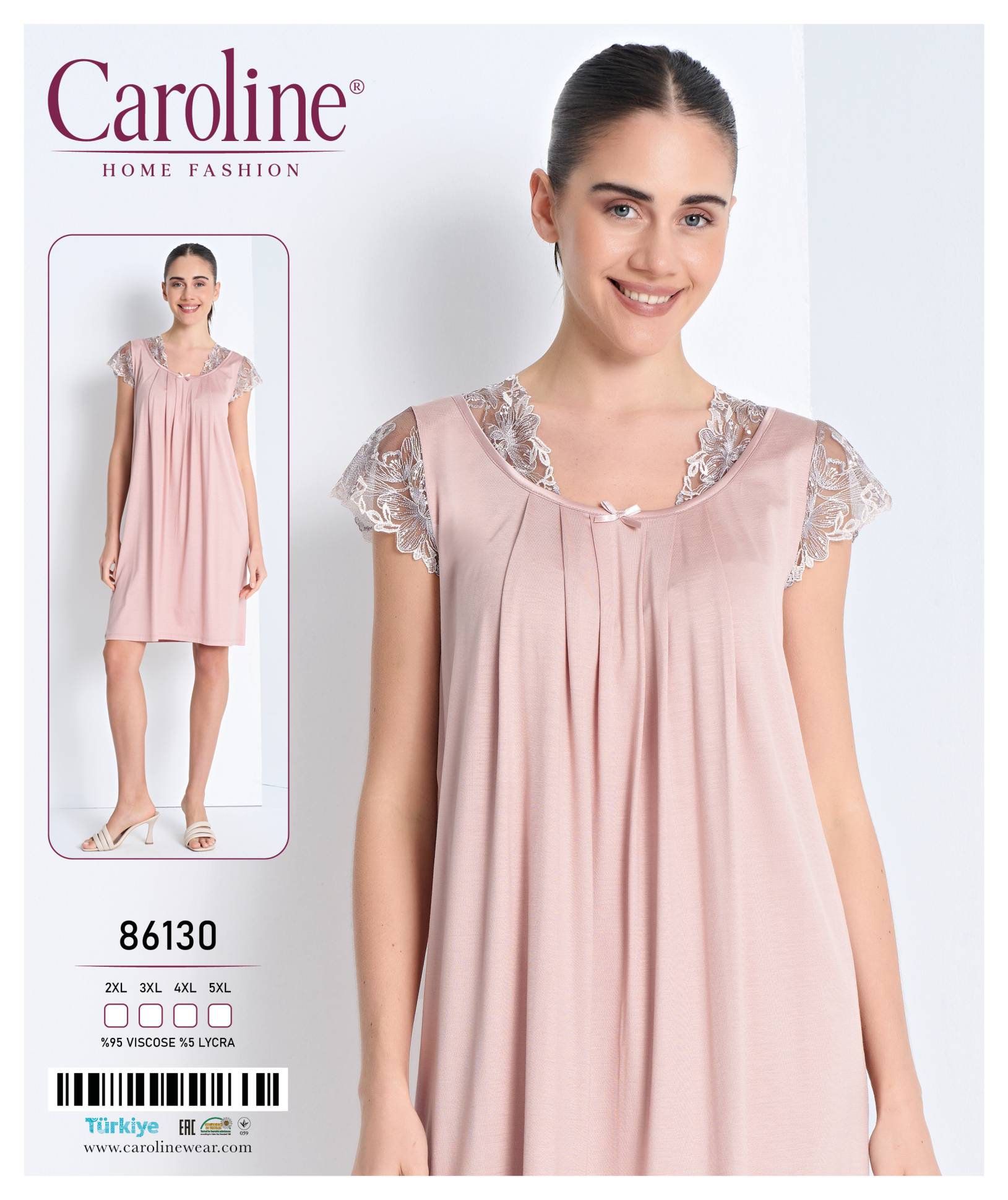 Caroline 86130 ночная рубашка 2XL, 3XL, 4XL, 5XL