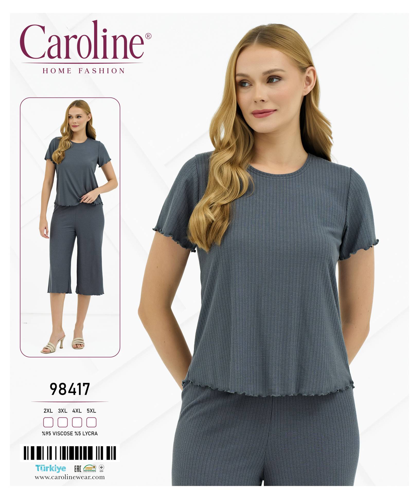 Caroline 98417 пижама 2XL, 3XL, 4XL, 5XL