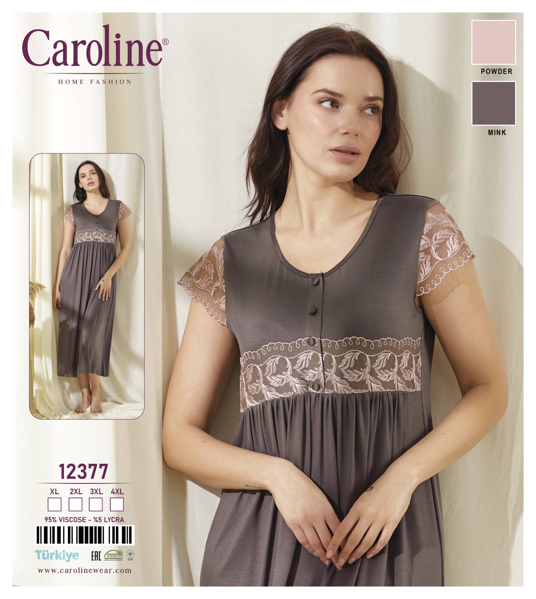 Caroline 12377 ночная рубашка 2XL