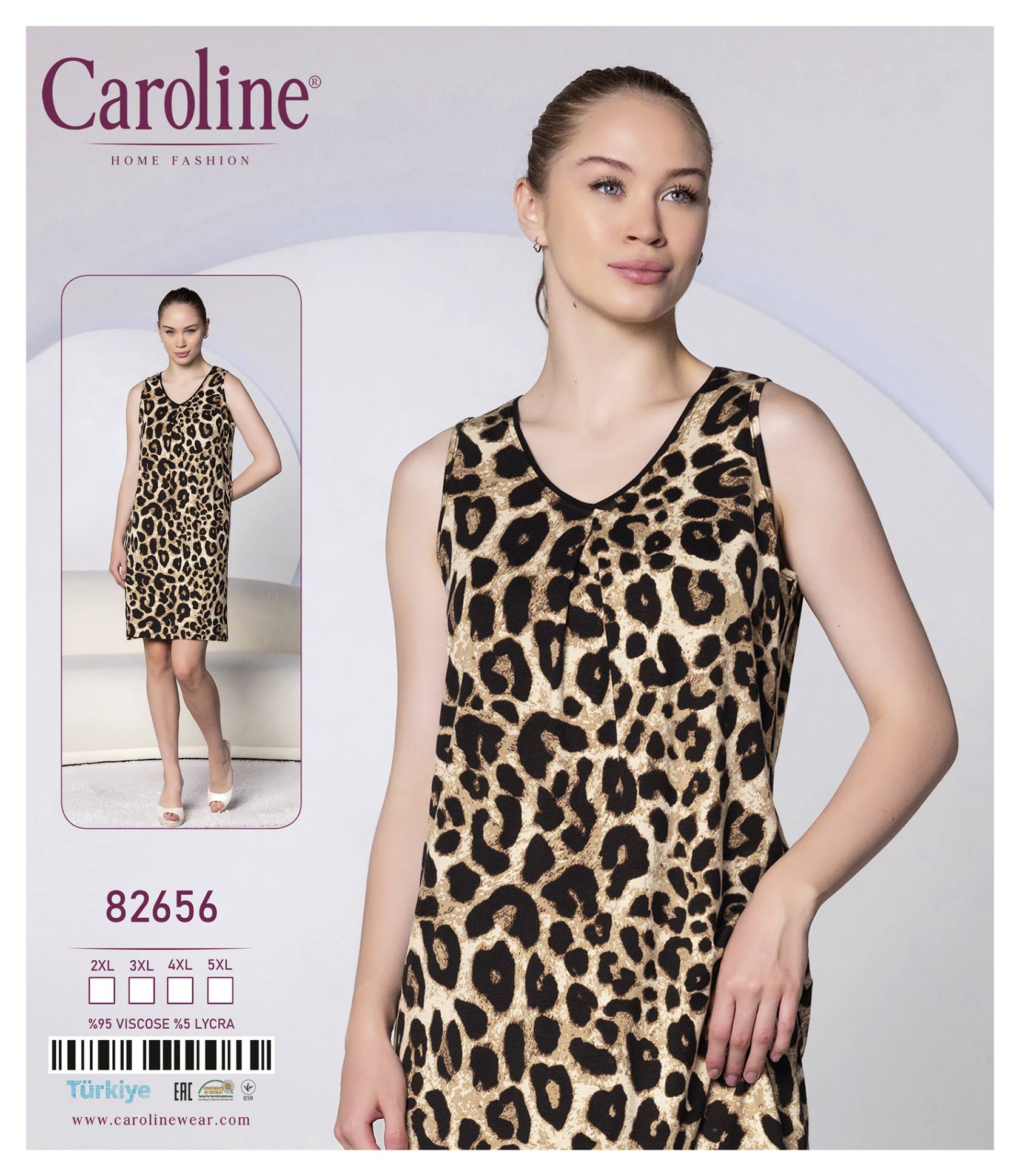Caroline 82656 ночная рубашка 5XL