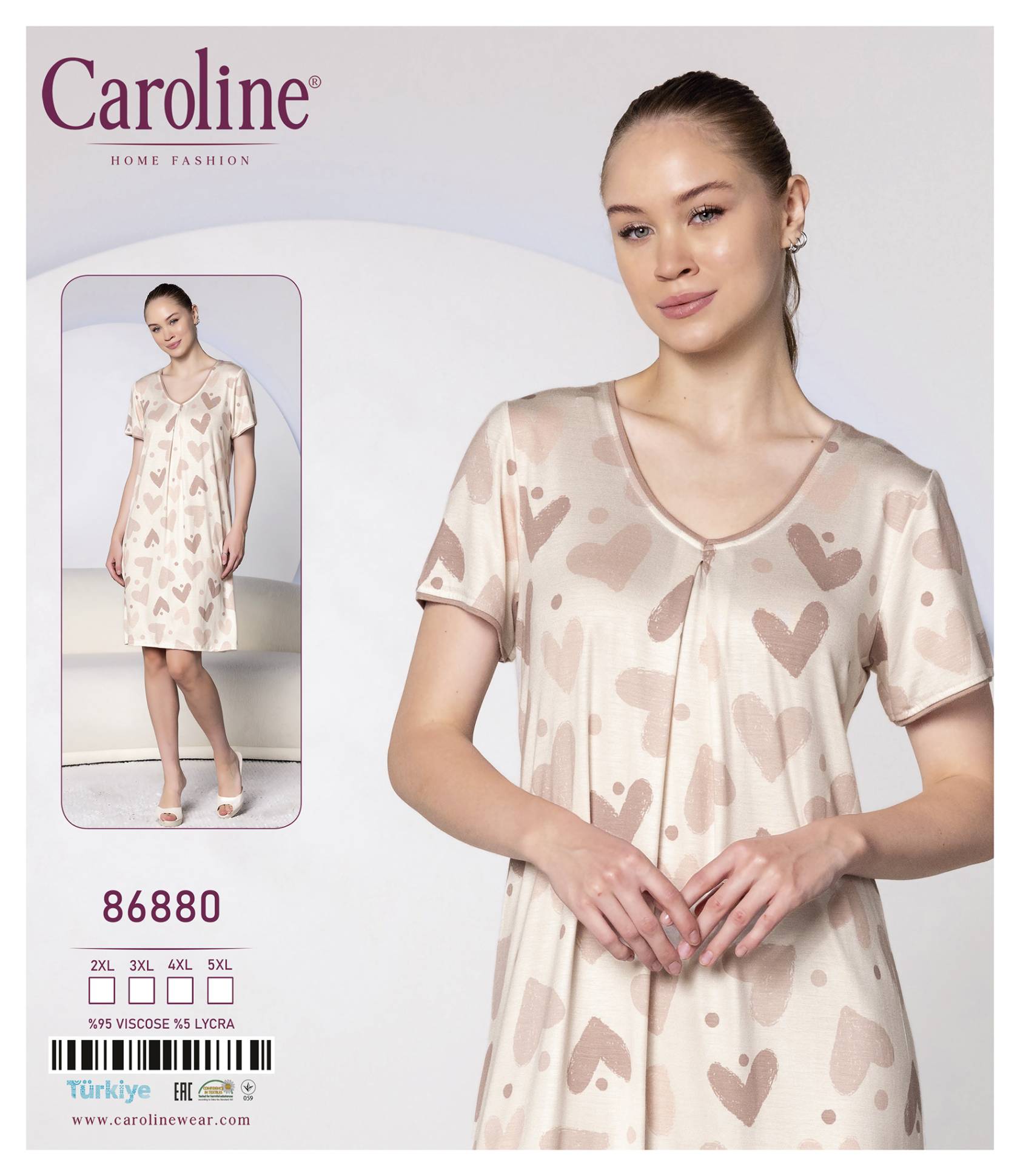 Caroline 86880 ночная рубашка 4XL
