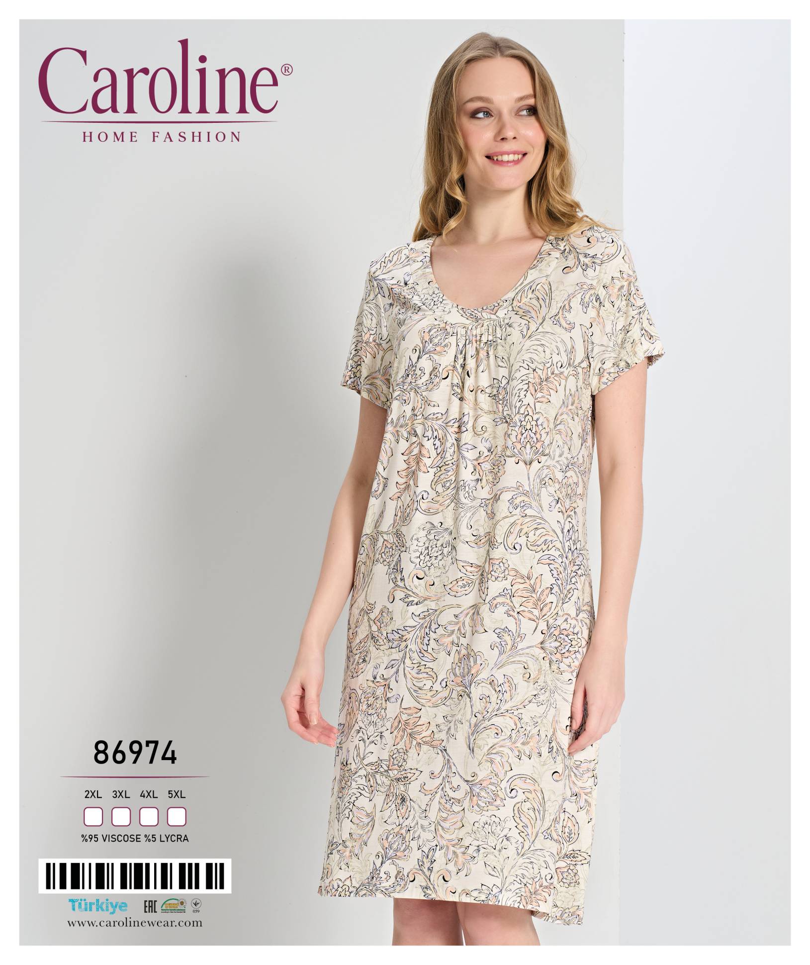 Caroline 86974 ночная рубашка 5XL