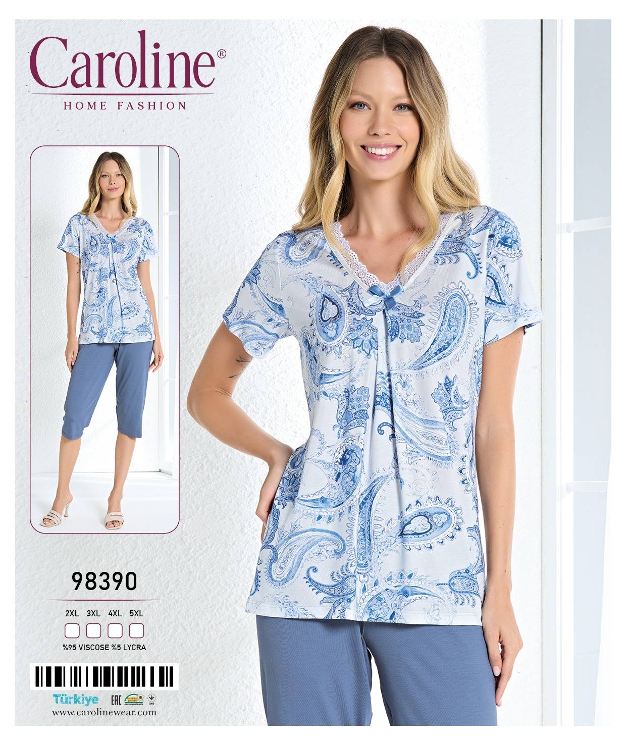 Caroline 98390 пижама 2XL, 3XL, 4XL, 5XL